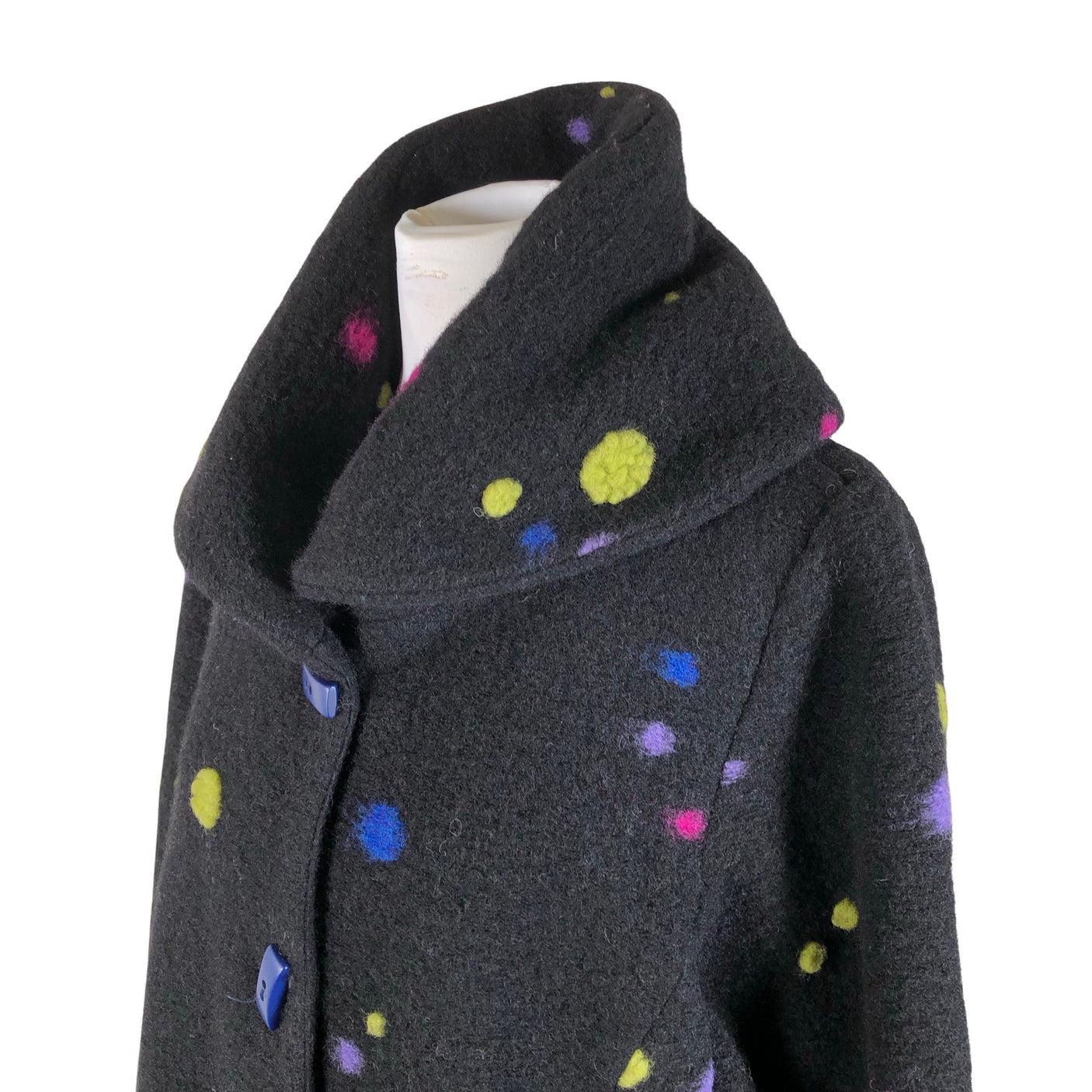 Unisex Aino - Villane mantel, suurus 40 - Must (3)