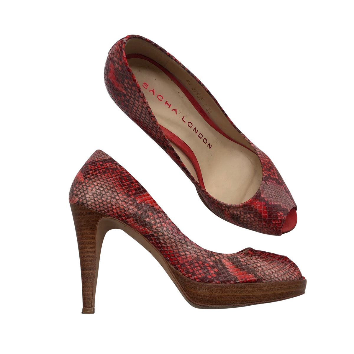 Unisex Sacha London - Lahtise ninaga kontsakingad, suurus 38 - Punane (1)