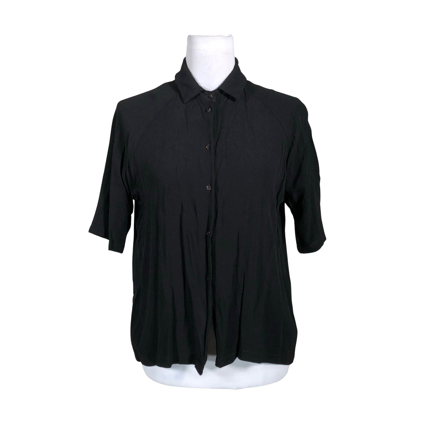 Unisex Elvine - Lühikeste käistega pluus, suurus 38 - Must (1)