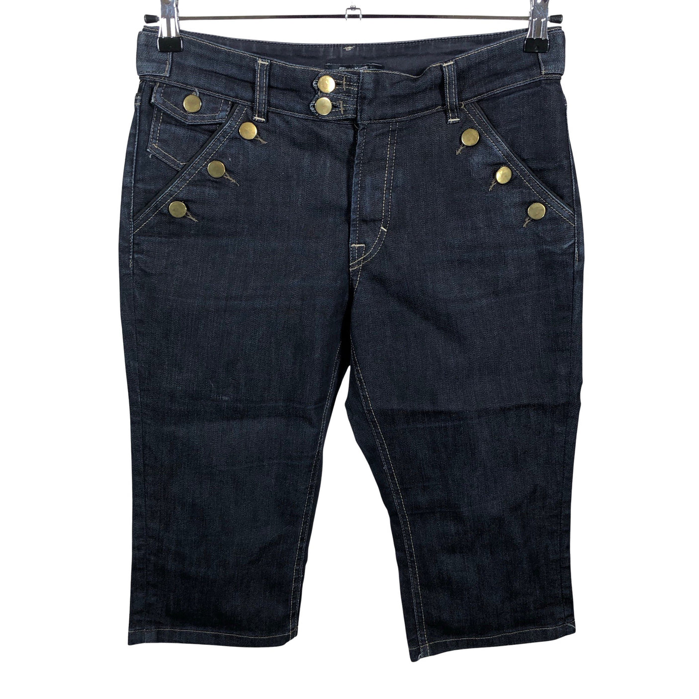 Unisex Filippa K. - Teksast poolpikad püksid, suurus W32 - Sinine (1)
