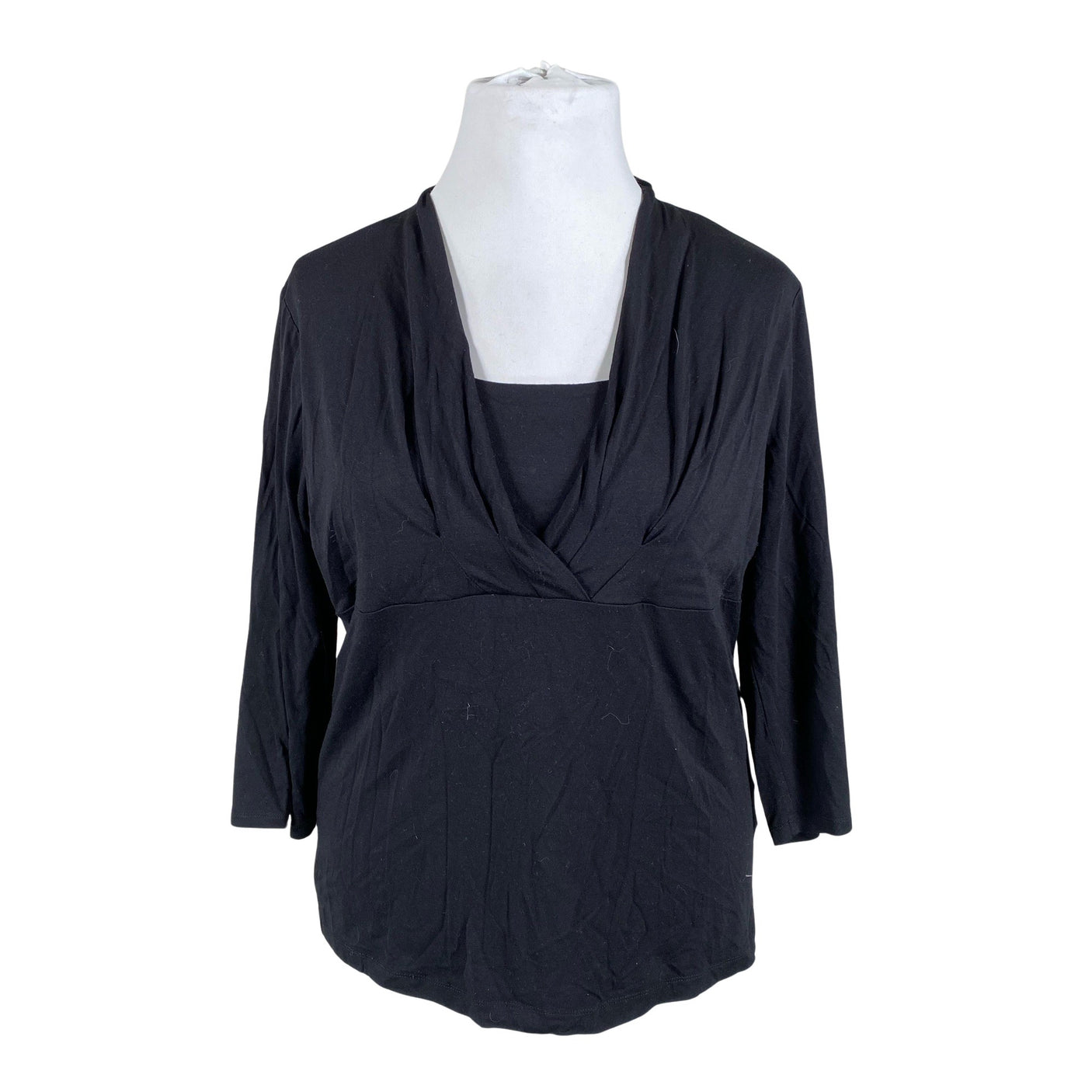 Unisex Ril's - Trikotaažist pluus, suurus 42 - Must (1)