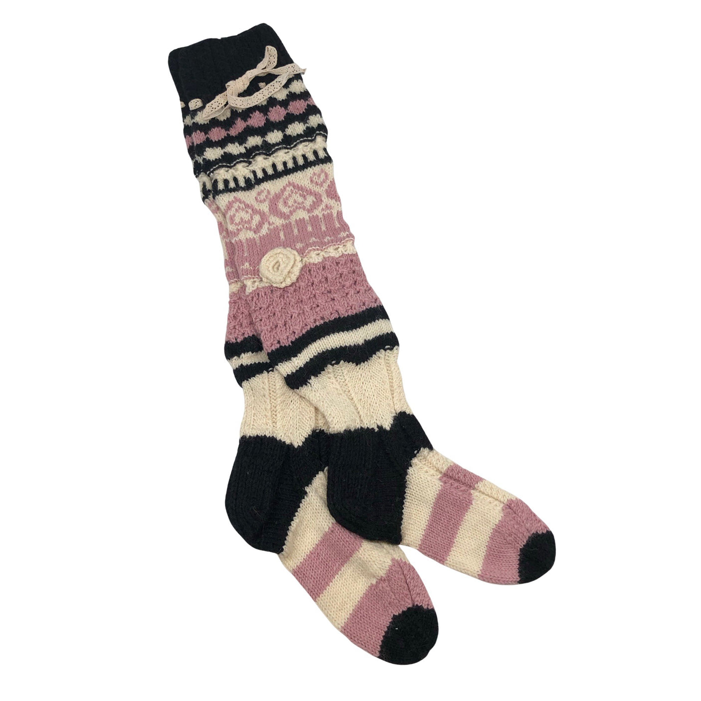 Unisex Handmade - Villased sokid, suurus 39 - Heleroosa (1)