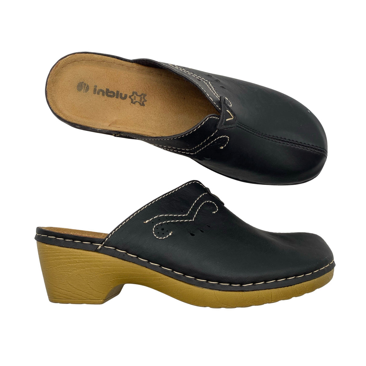 Unisex Inblu - Lahtise kannaga jalanõud, suurus 39 - Must (1)