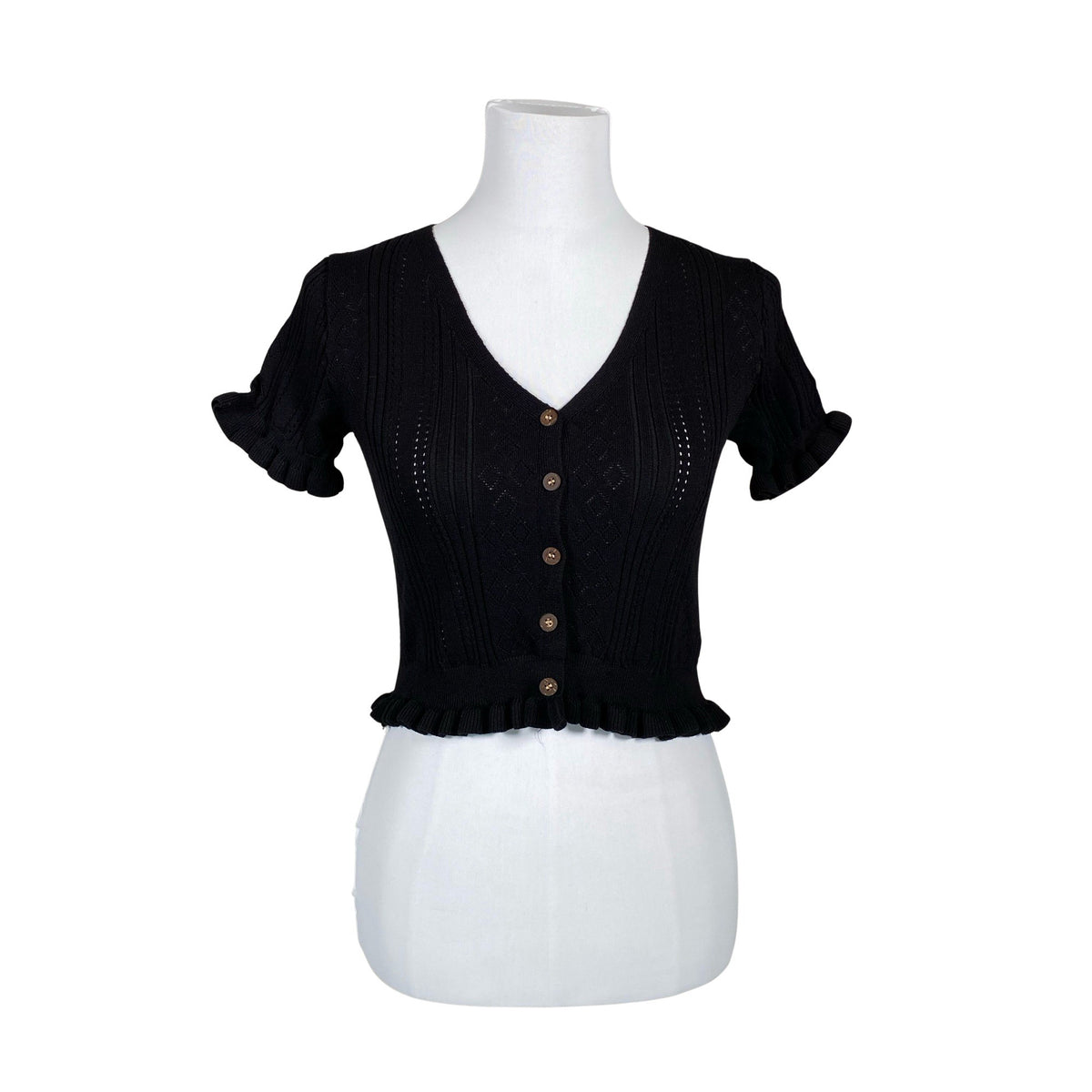 Unisex by Clara Paris - Kardigan, suurus 36 - Must (1)