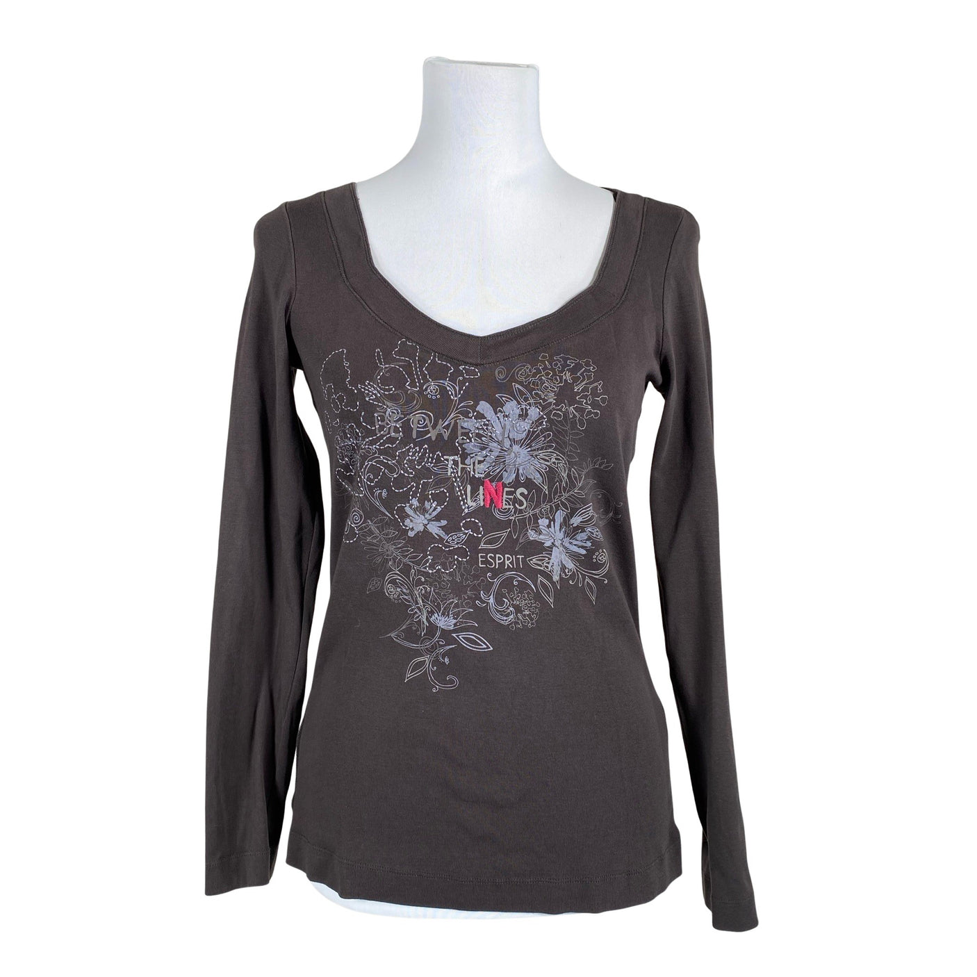 Unisex Esprit - Trikotaažist pluus, suurus 40 - Pruun (1)