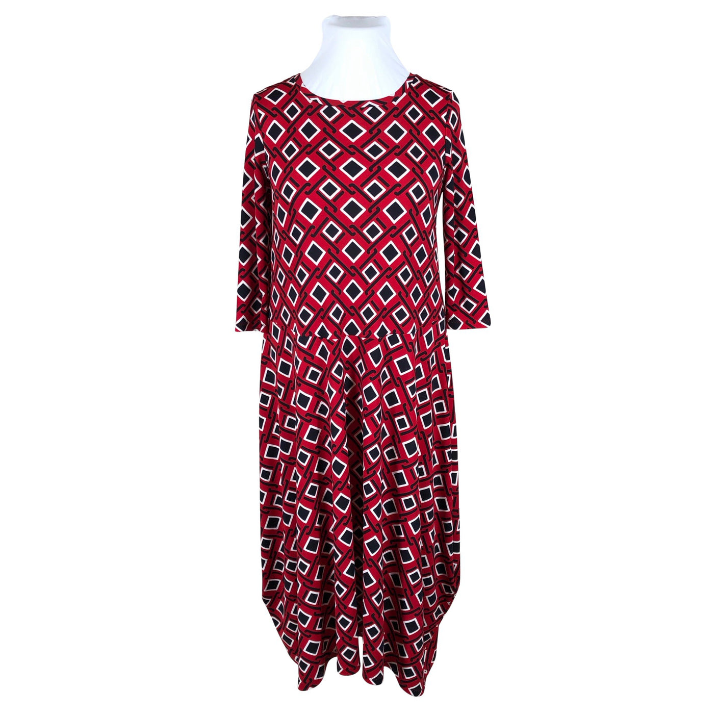 Unisex LQ Designs - Trikotaažist kleit, suurus 44 - Punane (1)