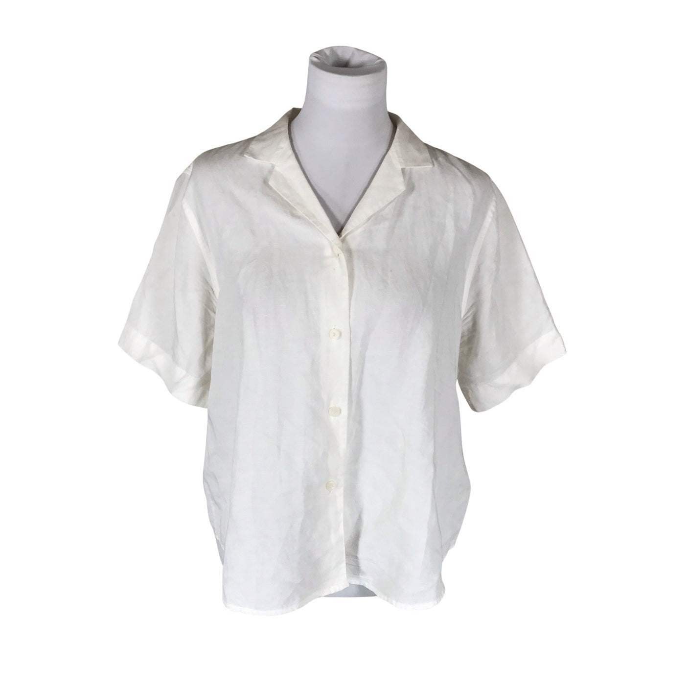 Unisex Uniqlo - Lühikeste käistega pluus, suurus 38 - Valge (1)
