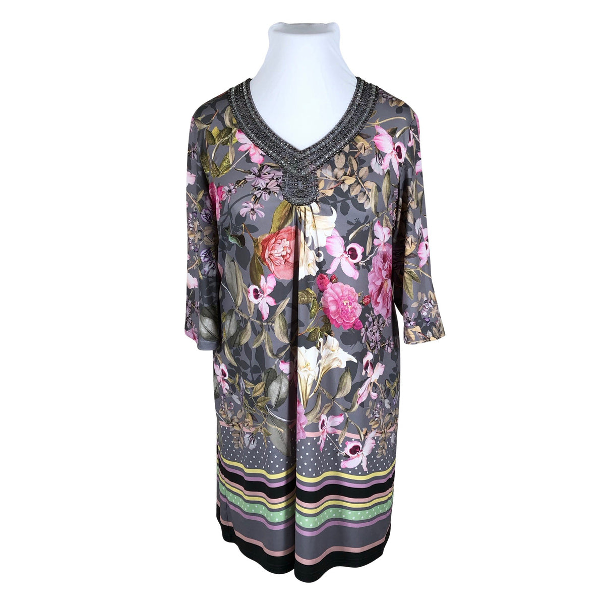 Unisex Taifun - Trikotaažist kleit, suurus 46 - Hall (1)