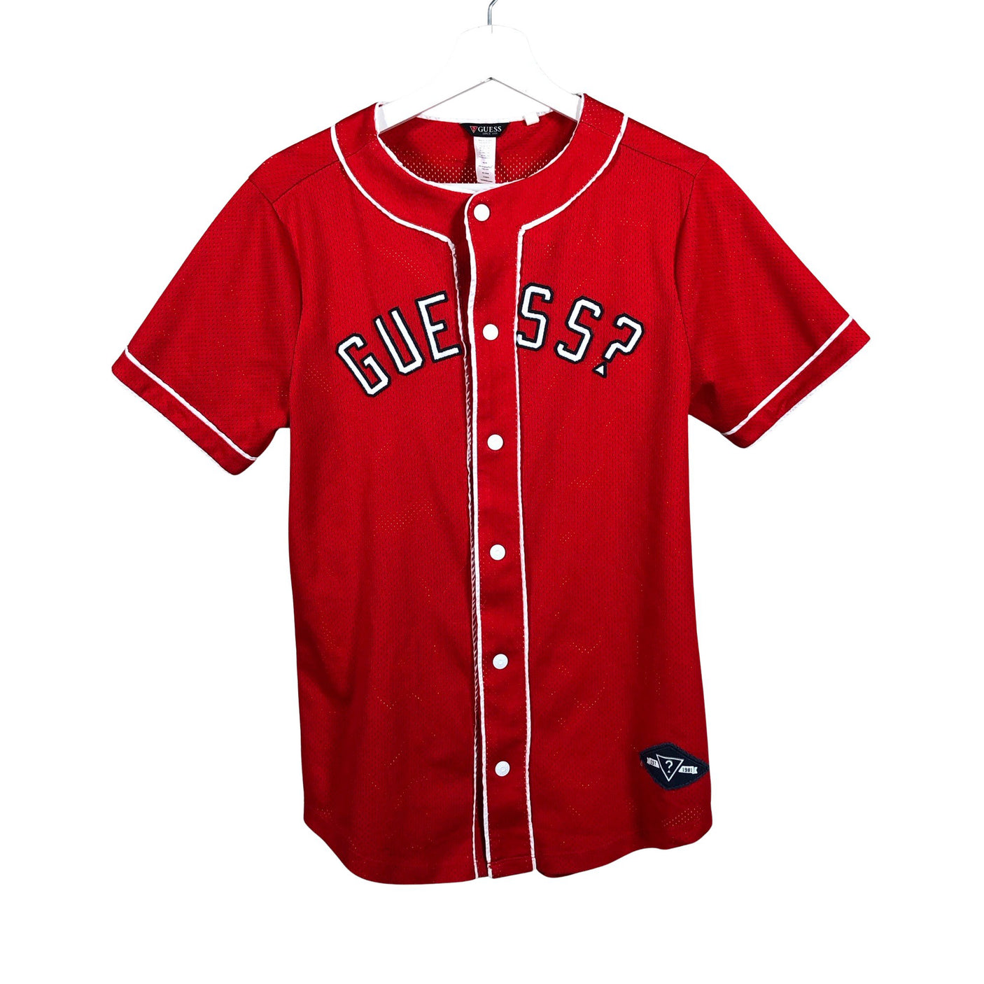 Unisex Guess - Lühikeste käistega pluus, suurus 164 - 170 - Punane (1)