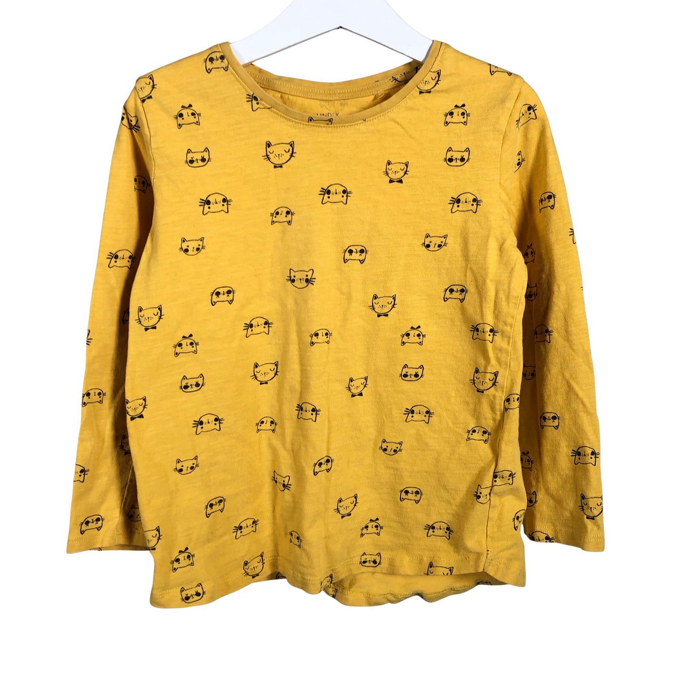 Unisex Lindex - Trikotaažist pluus, suurus 116 - 122 - Kollane (1)