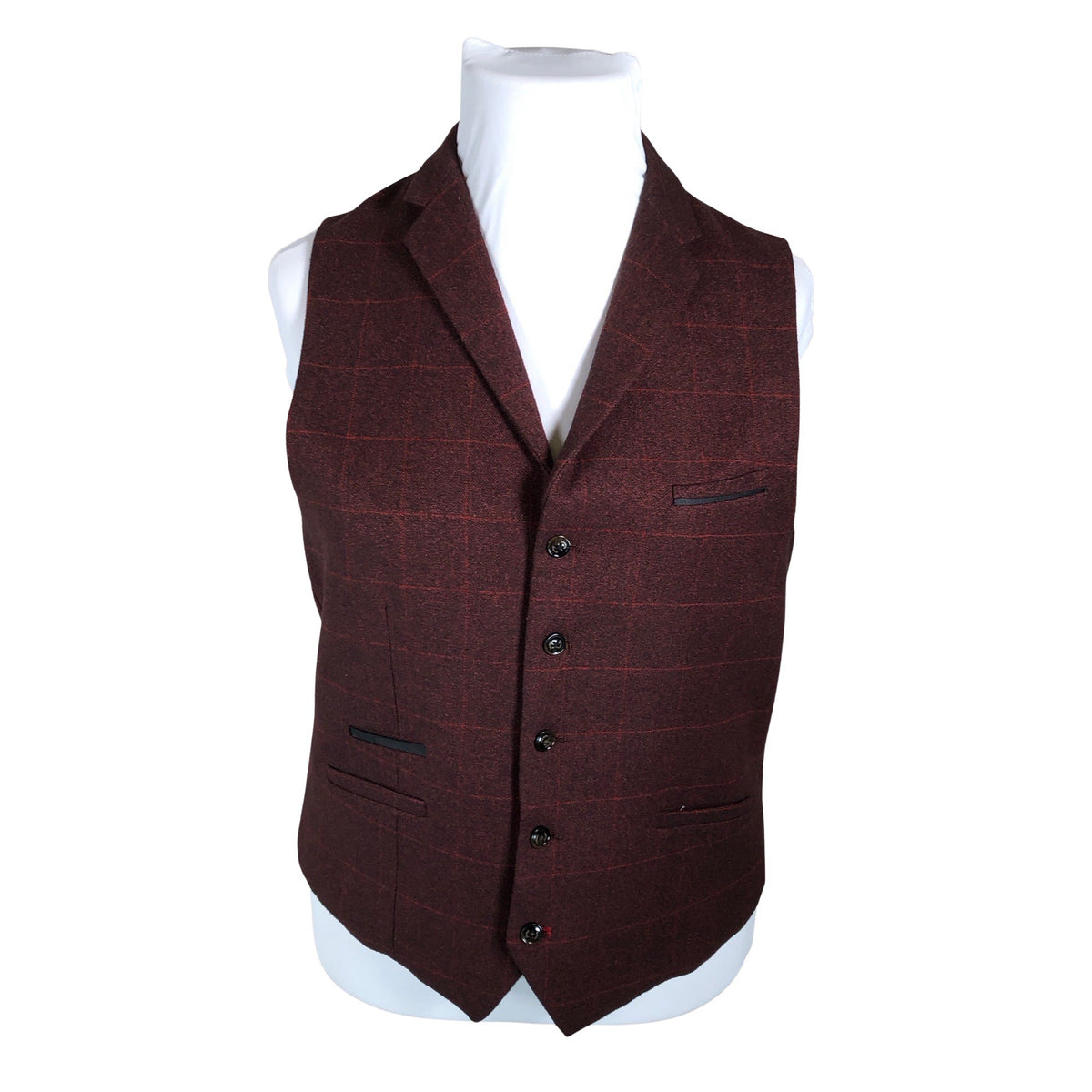 Unisex House of Cavani - Vest, suurus 52 - Veinipunane (1)