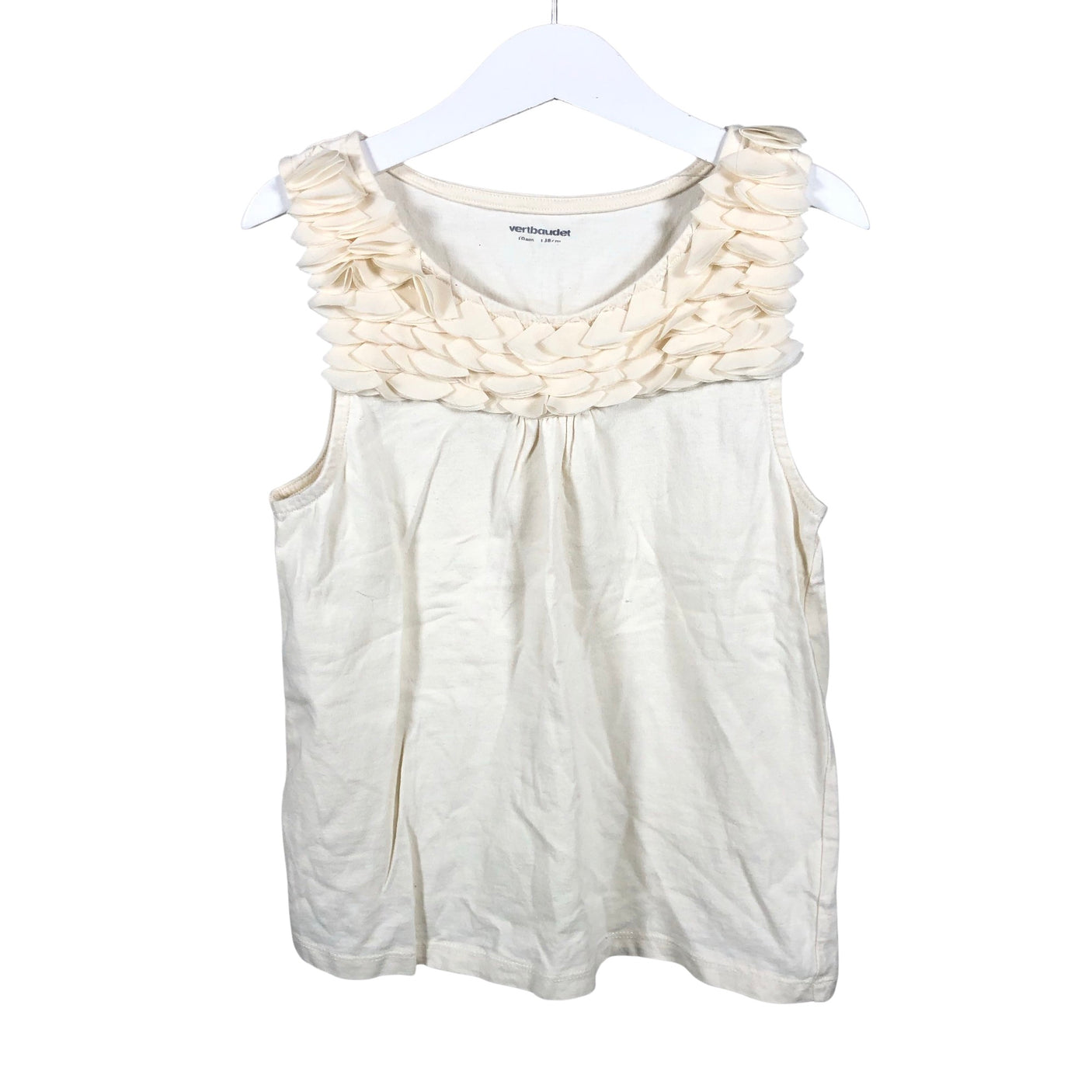 Unisex Vertbaudet - Trikotaažist topp, suurus 134 - 140 - Looduslik valge (1)