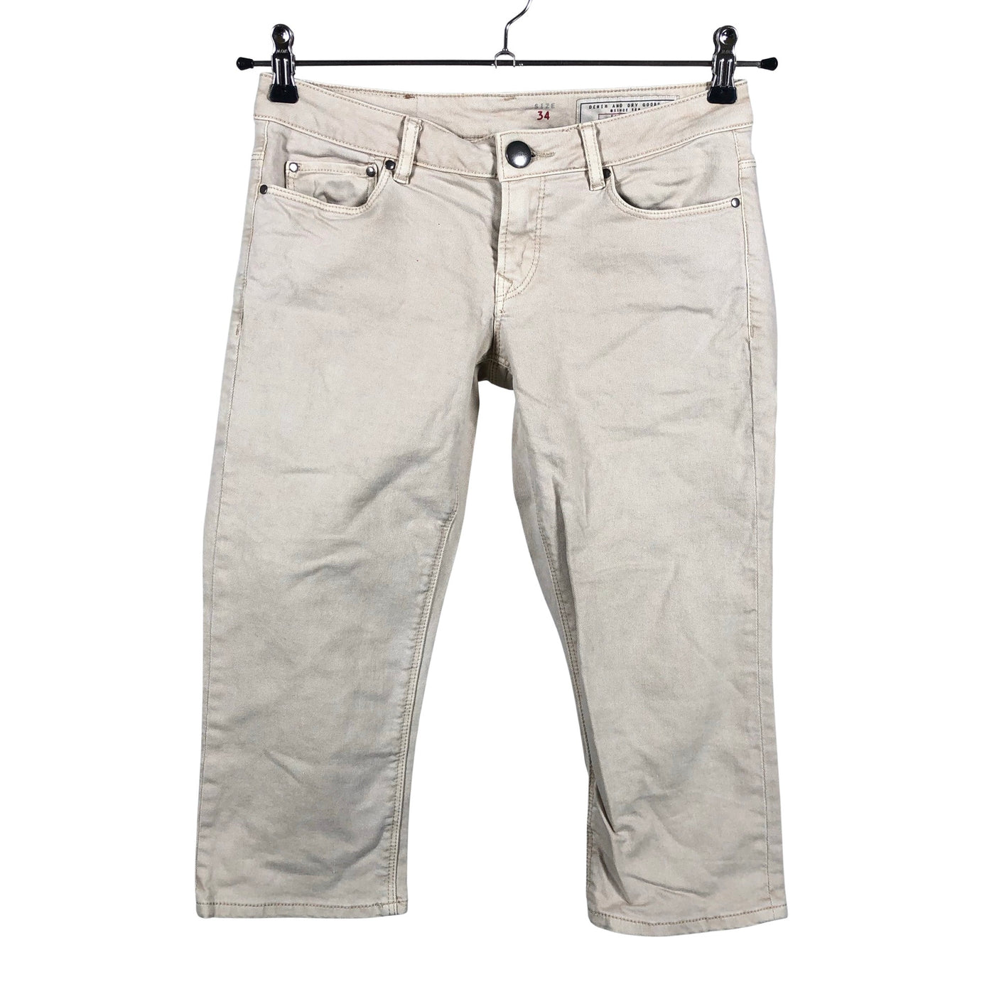 Unisex Esprit - Teksast poolpikad püksid, suurus 34 - Beige (1)