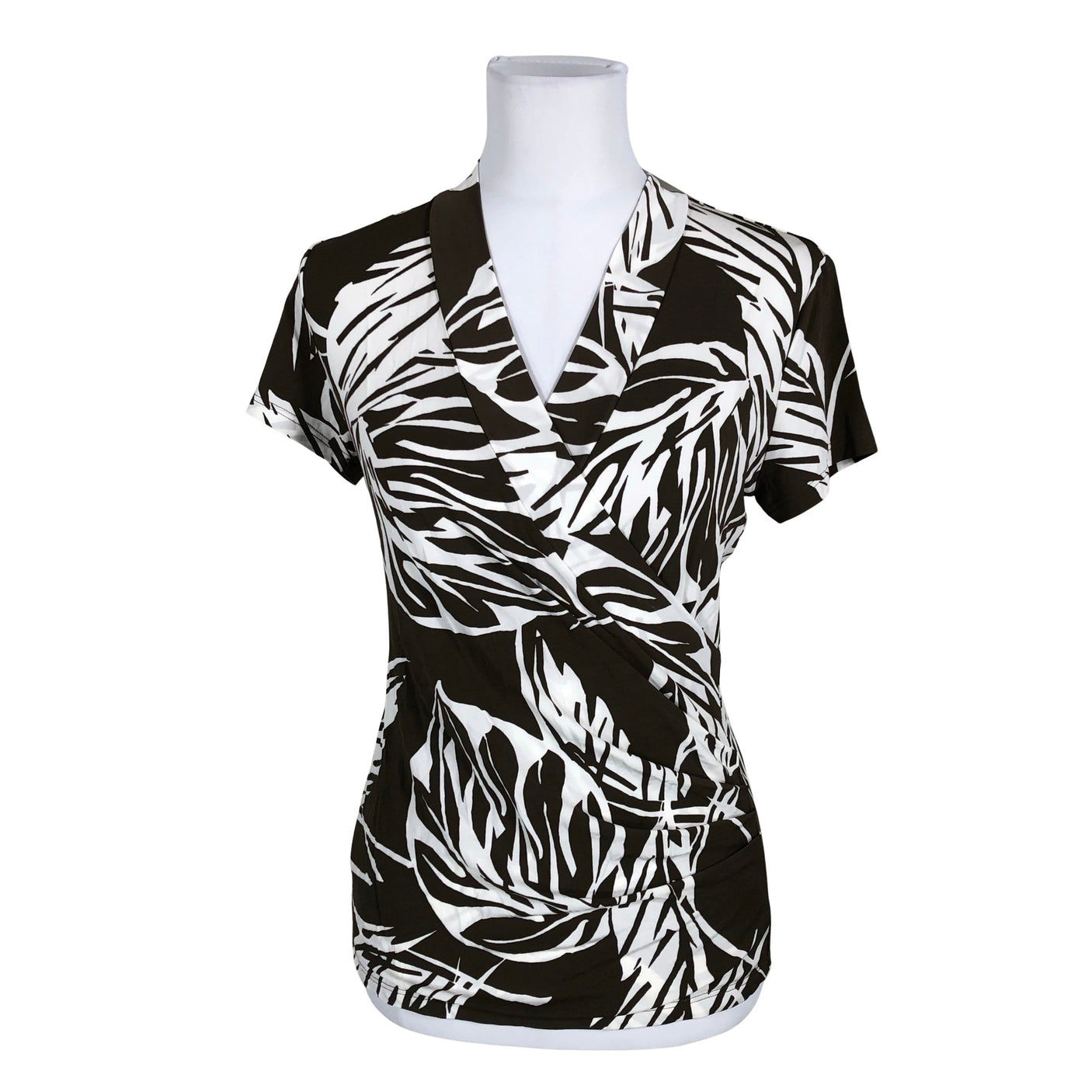 Unisex Andiata - Lühikeste käistega pluus, suurus 38 - Pruun (1)