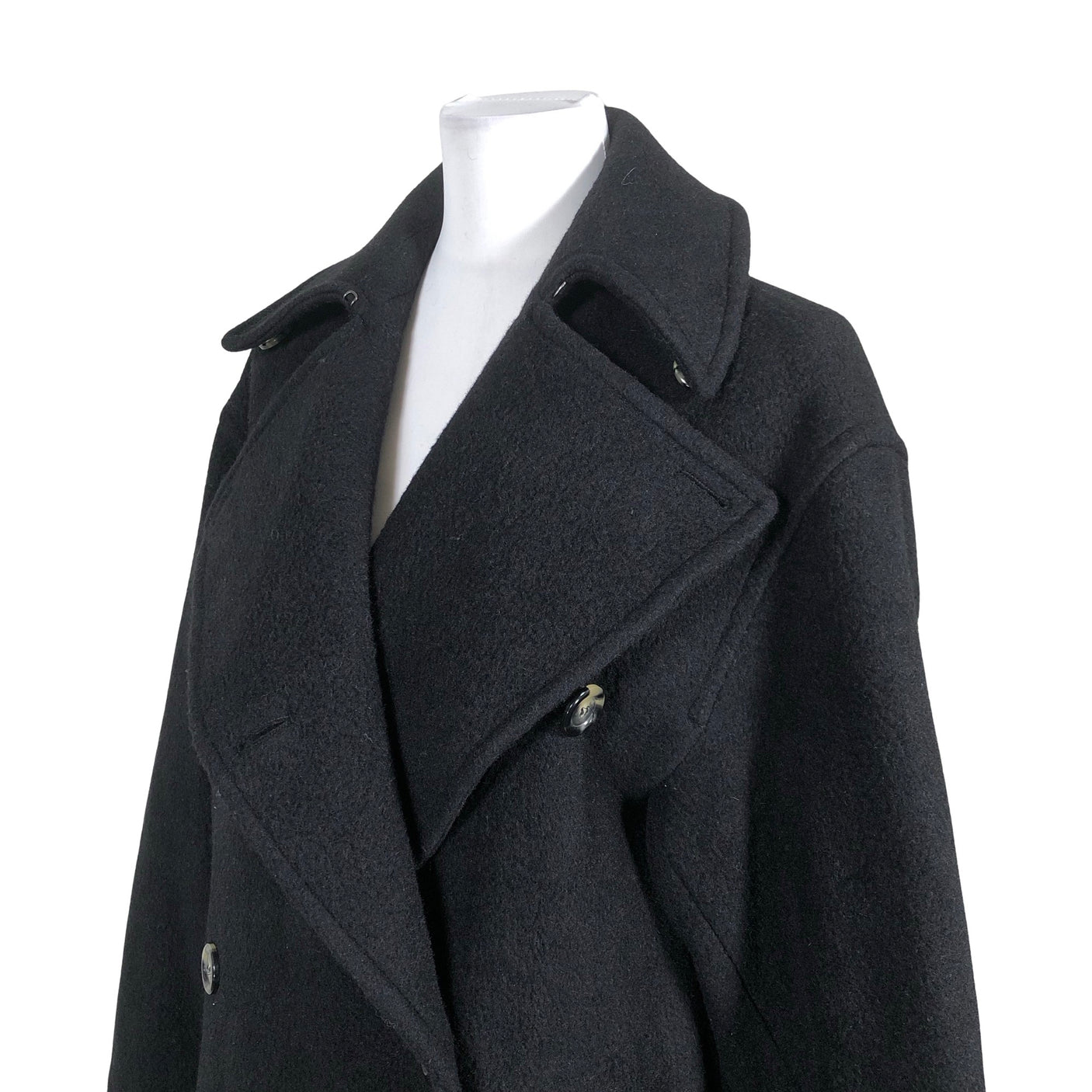 Unisex Sportmax - Villane mantel, suurus 36 - Must