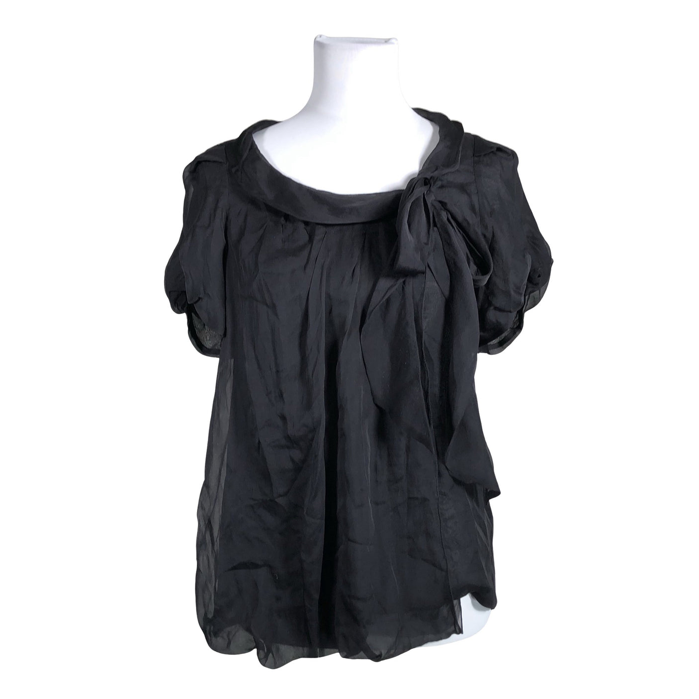 Unisex Sportmax - Lühikeste käistega pluus, suurus M - Must (1)