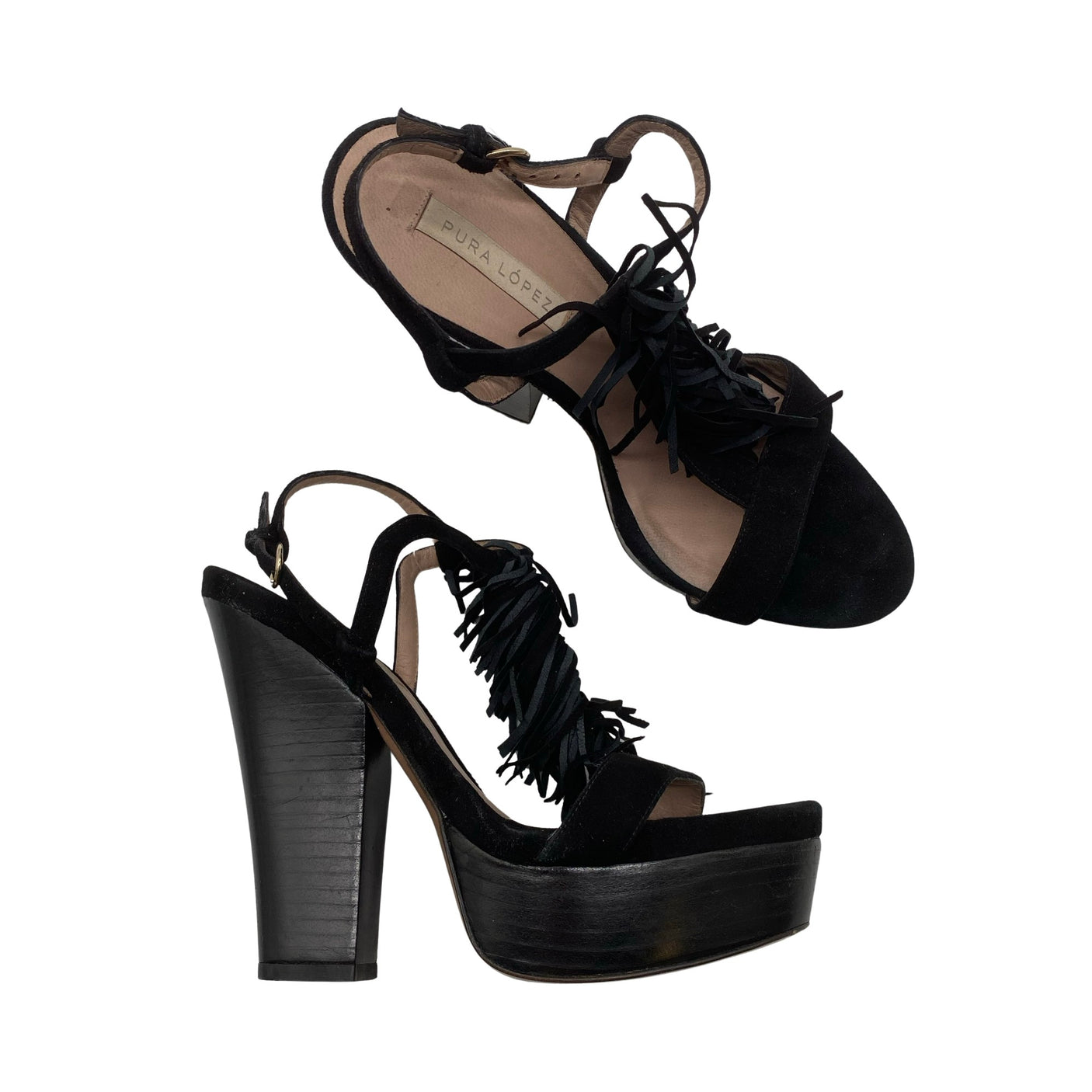 Unisex Pura Lopez - Kontsaga rihmikud, suurus 36 - Must (1)