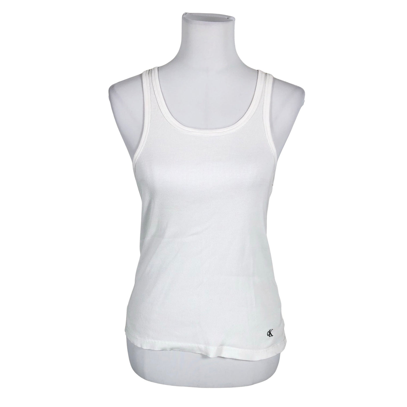 Unisex Calvin Klein - Trikotaažist topp, suurus 38 - Valge (1)