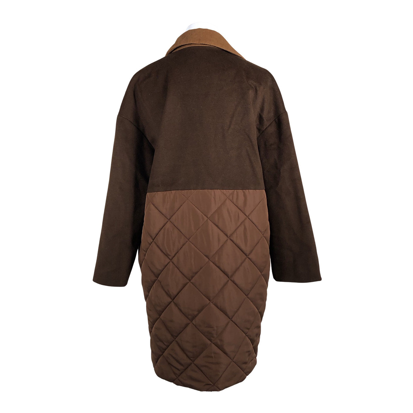 Unisex Y.A.S - Villane mantel, suurus 38 - Pruun (2)