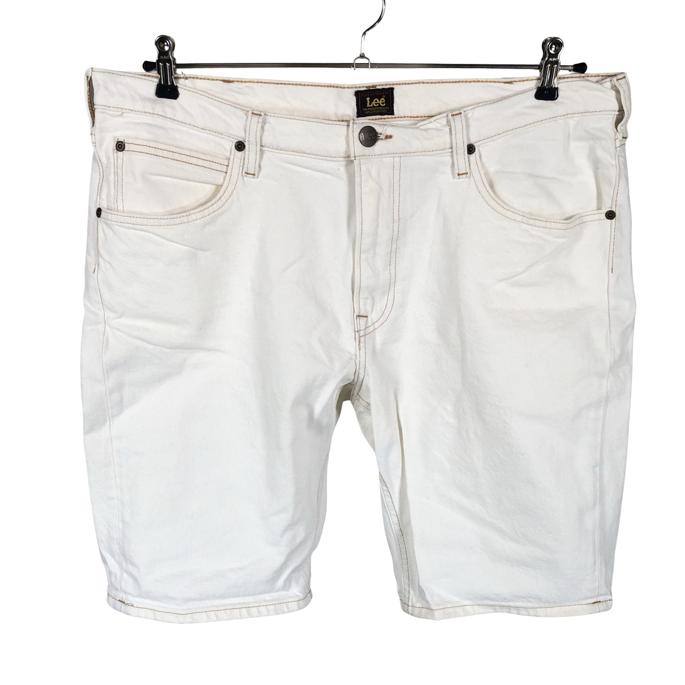 Unisex Lee - Teksast lühikesed püksid, suurus W38 - Valge (1)