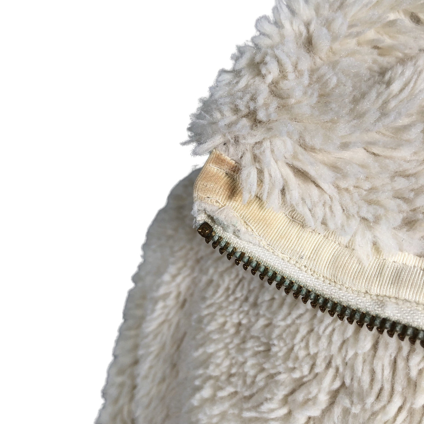 Unisex Gap - Kunstkarusnahast mantel, suurus 38 - Looduslik valge (3)