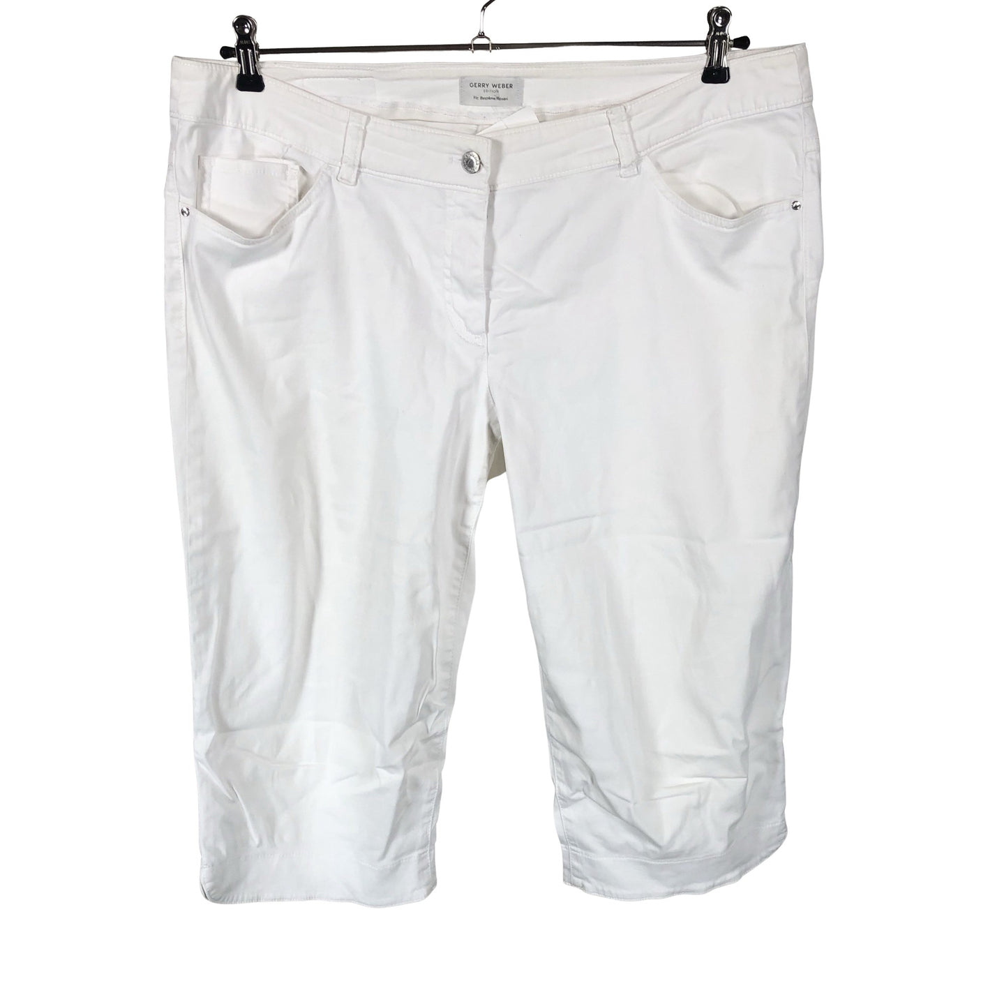 Unisex Gerry Weber - Mittevenivad poolpikad püksid, suurus 46 - Valge (1)