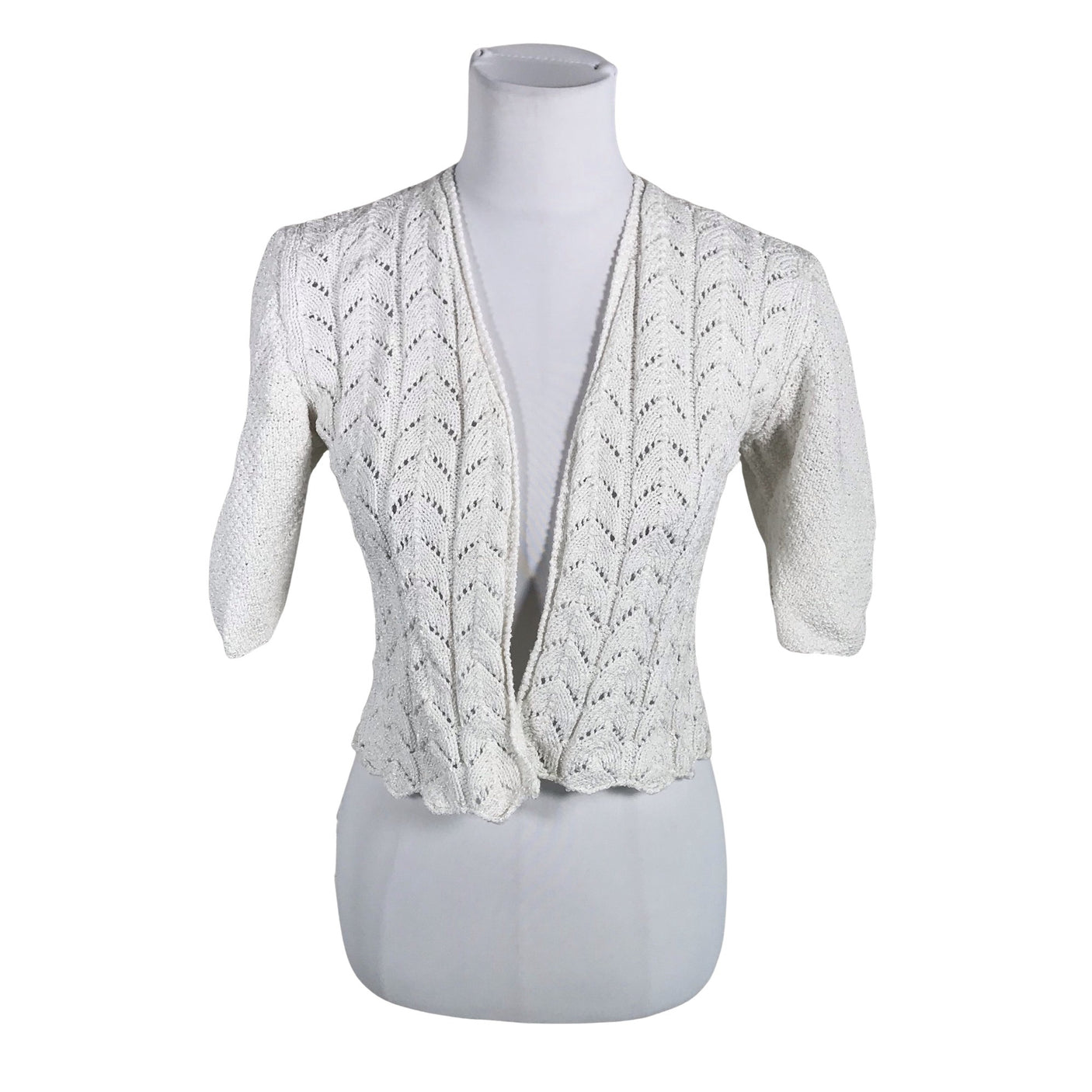 Unisex Handmade - Kardigan, suurus 38 - Valge (1)