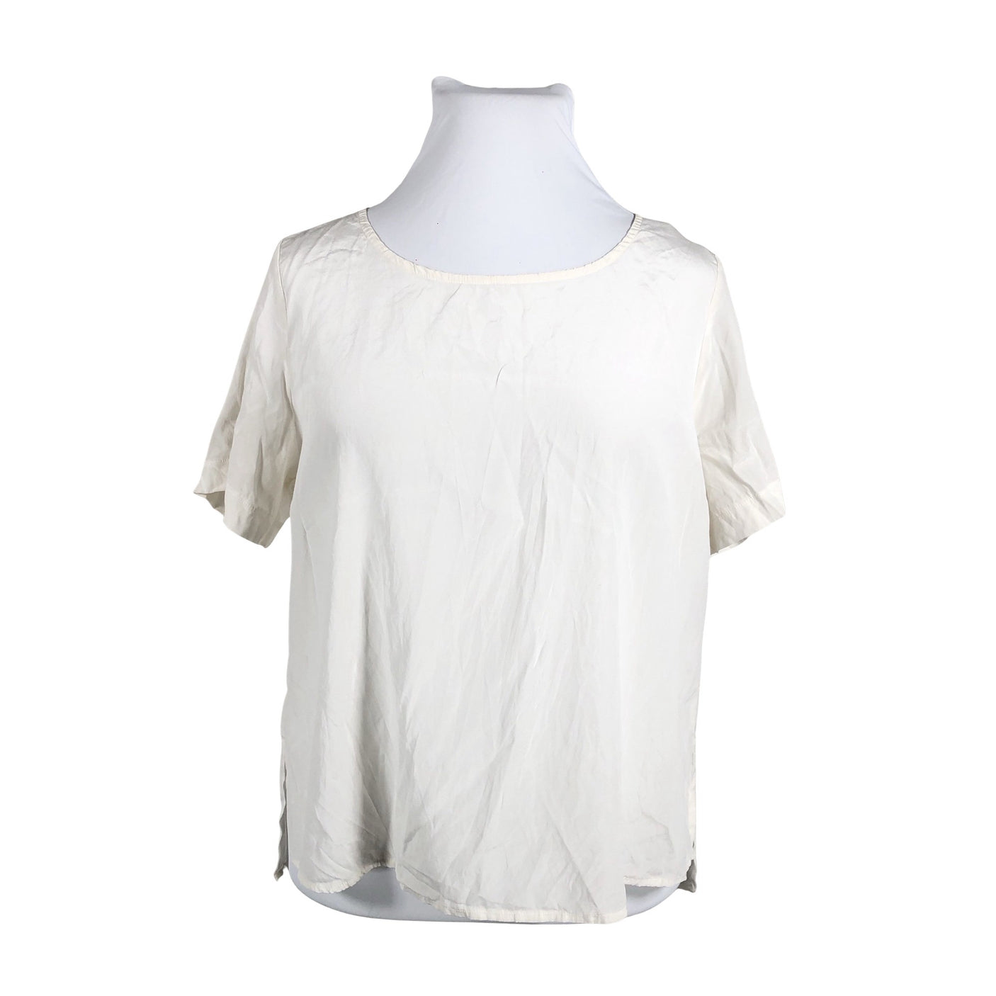 Unisex R-collection - Lühikeste käistega pluus, suurus 42 - Valge (1)