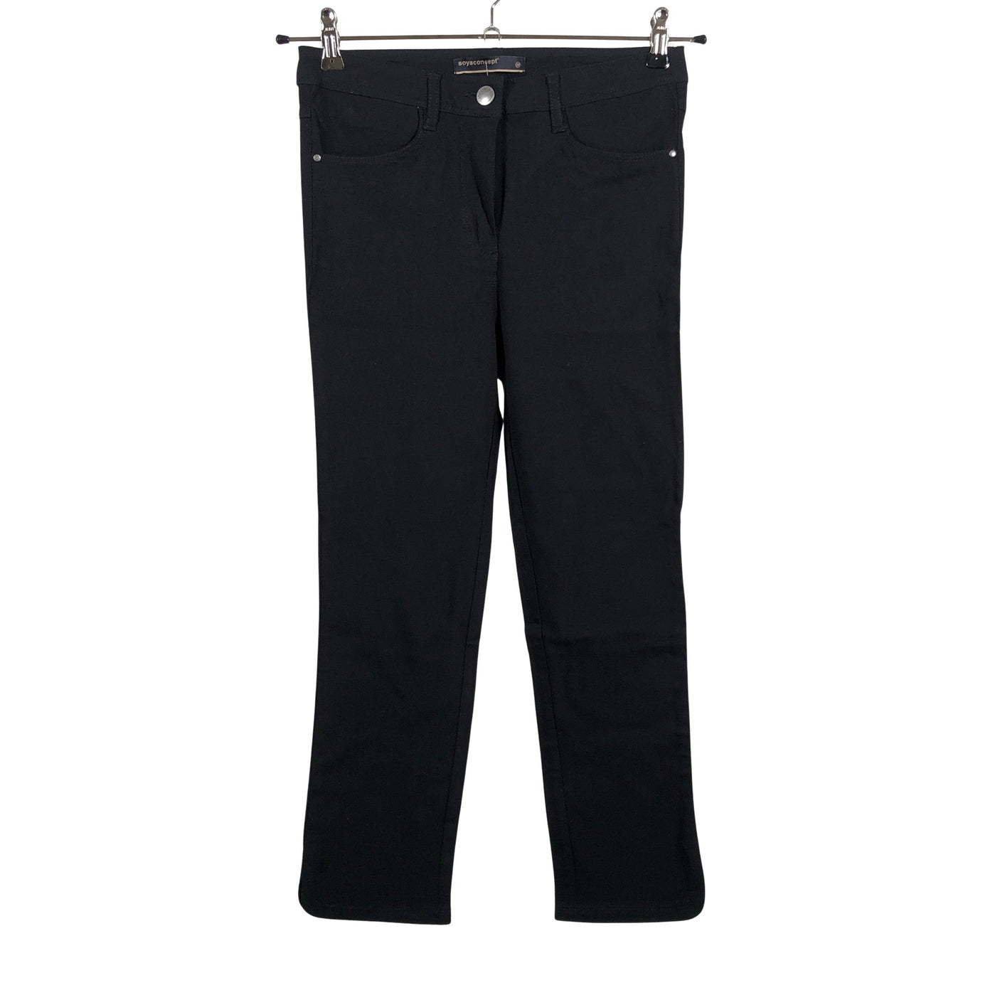 Unisex Soyaconcept - Mittevenivad poolpikad püksid, suurus 38 - Must (1)