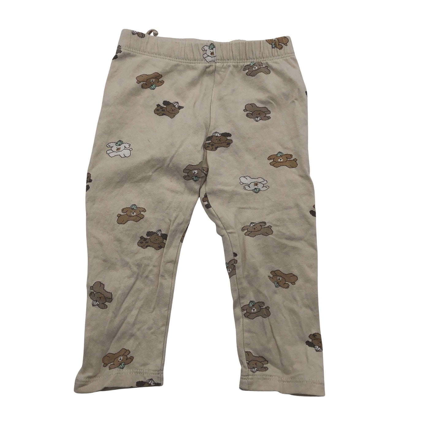 Unisex Lindex - Trikotaažist püksid, suurus 74 - 80 - Beige (1)