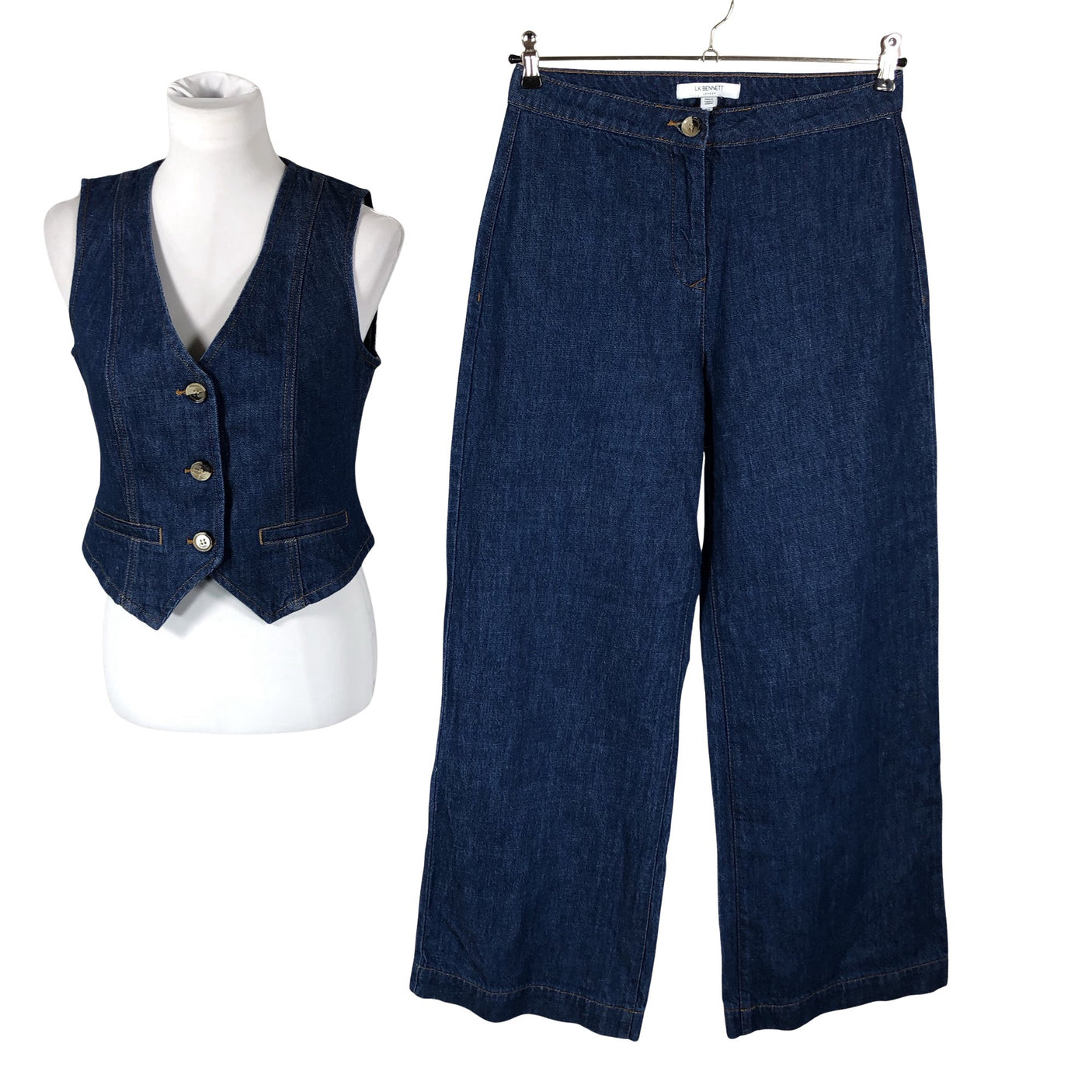 Unisex L.K.Bennett - Teksasärk, suurus 38 - Sinine (1)
