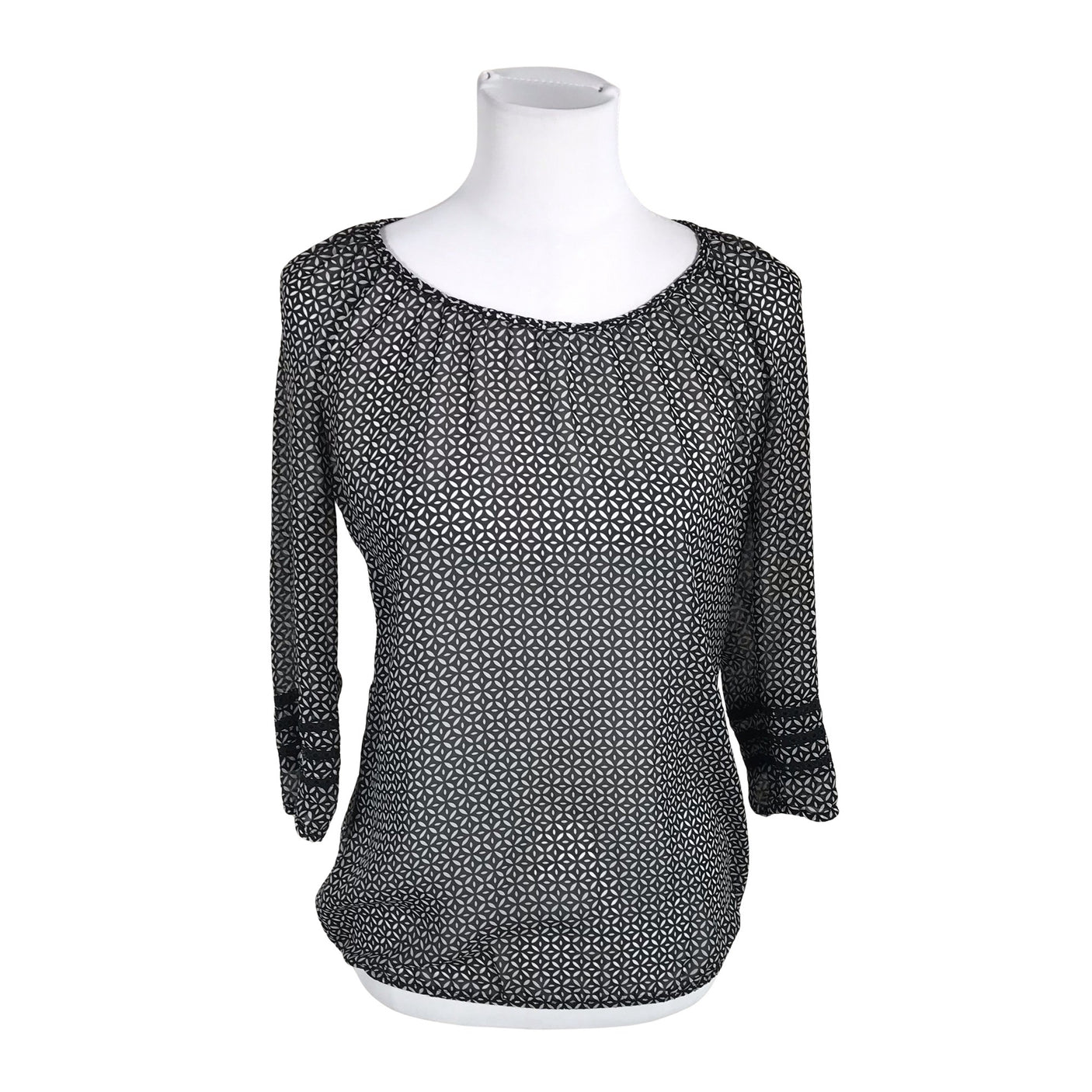 Unisex Esprit - Lühikeste käistega pluus, suurus 36 - Must (1)