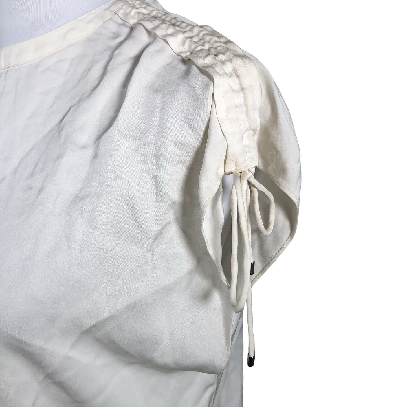 Unisex Theory - Lühikeste käistega pluus, suurus 38 - Looduslik valge (2)