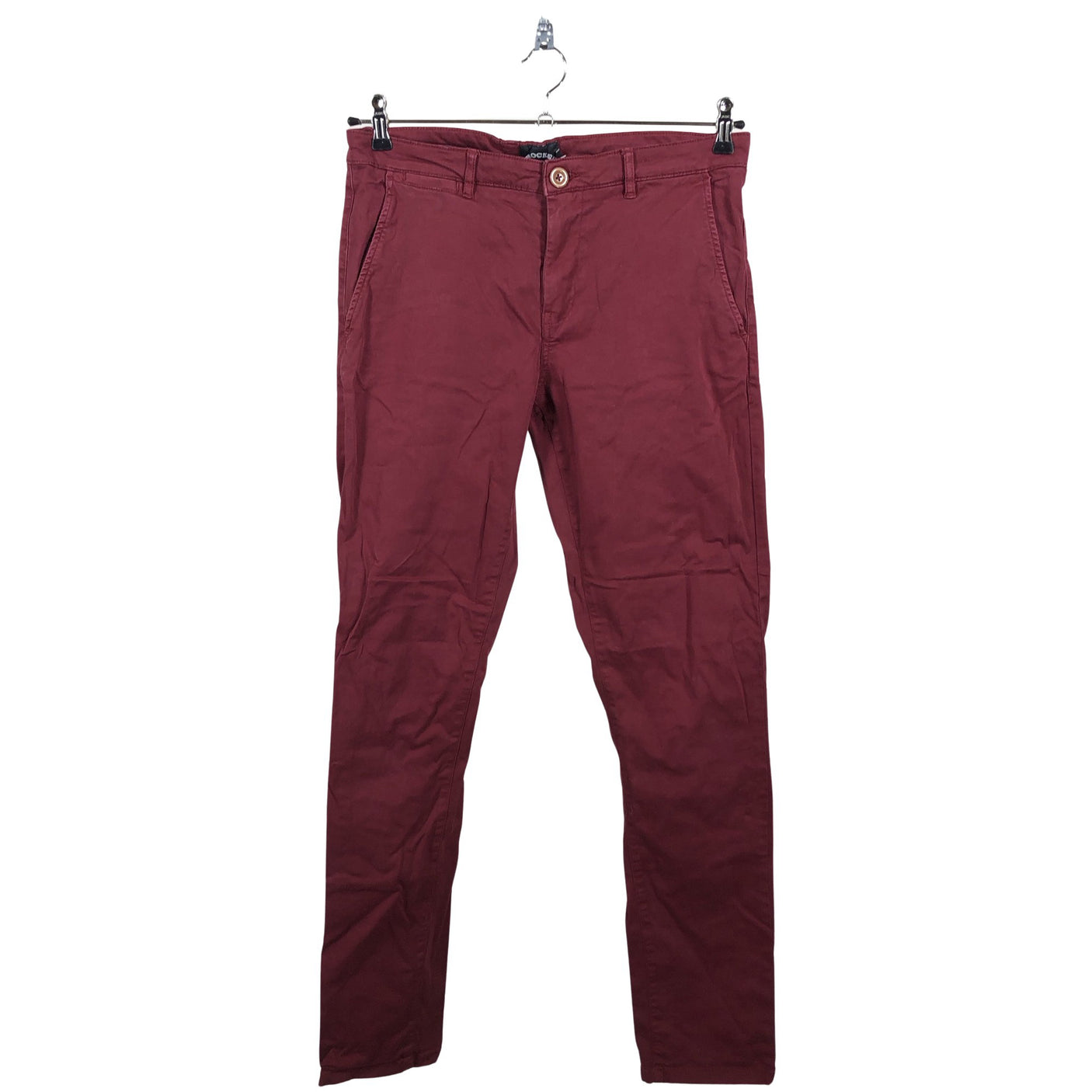Unisex Crocker - Chino-püksid, suurus W30 - Veinipunane (1)