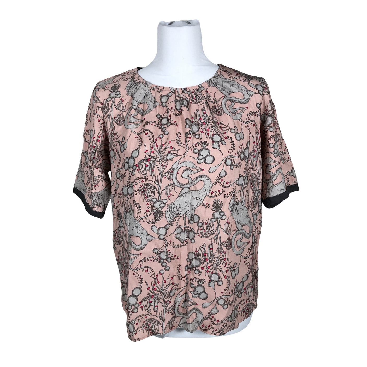 Unisex Noa Noa - Lühikeste käistega pluus, suurus 40 - Heleroosa (2)