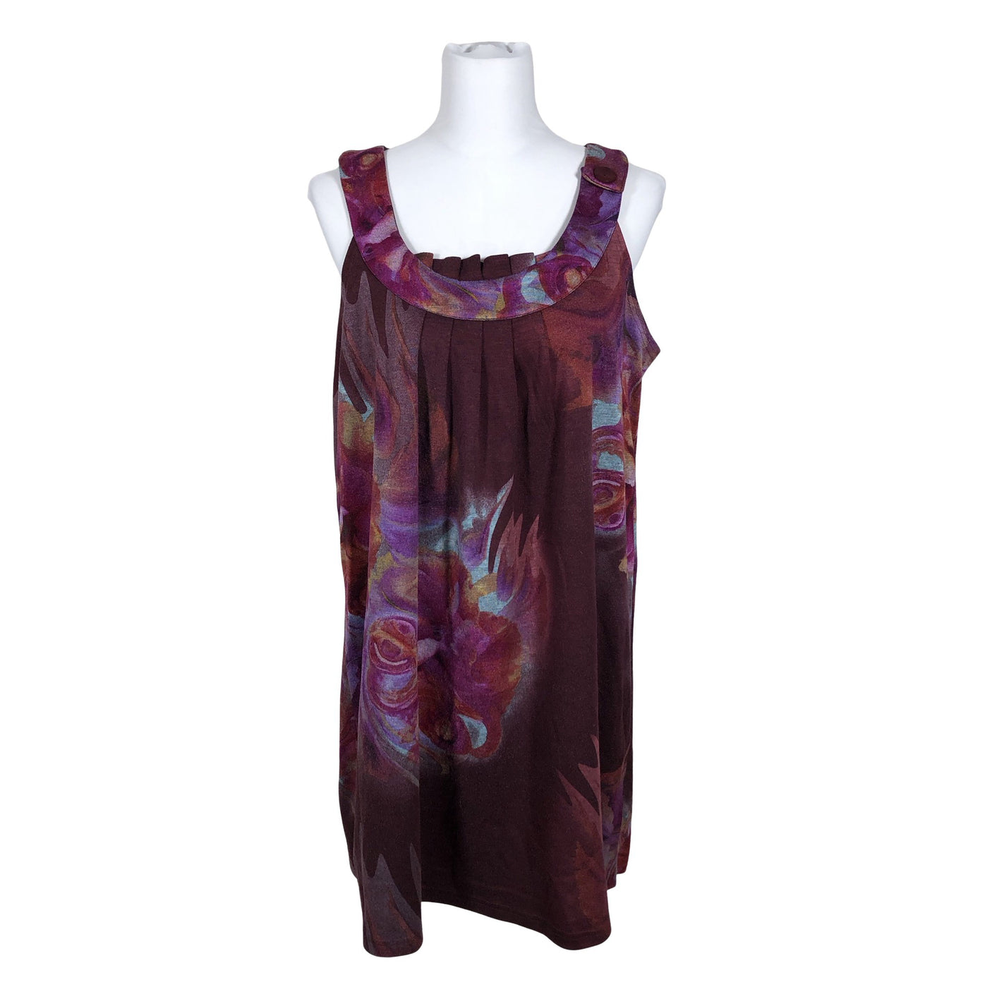 Unisex Niccolei - Trikotaažist kleit, suurus 40 - Veinipunane (2)