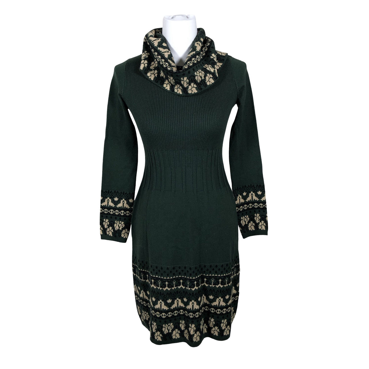 Unisex Derhy - Kootud kleit, suurus 36 - Roheline (2)