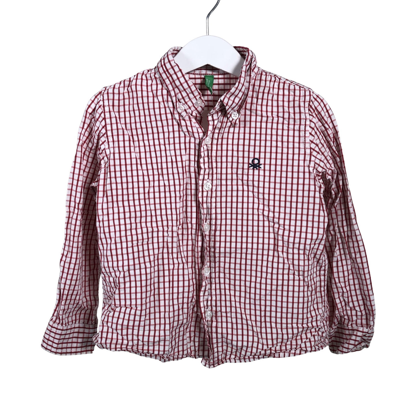 Unisex Benetton - Triiksärk, suurus 98 - 104 - Veinipunane (1)