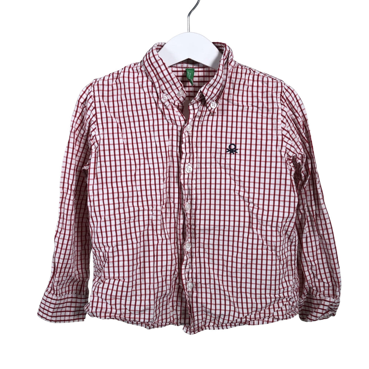 Unisex Benetton - Triiksärk, suurus 98 - 104 - Veinipunane (1)