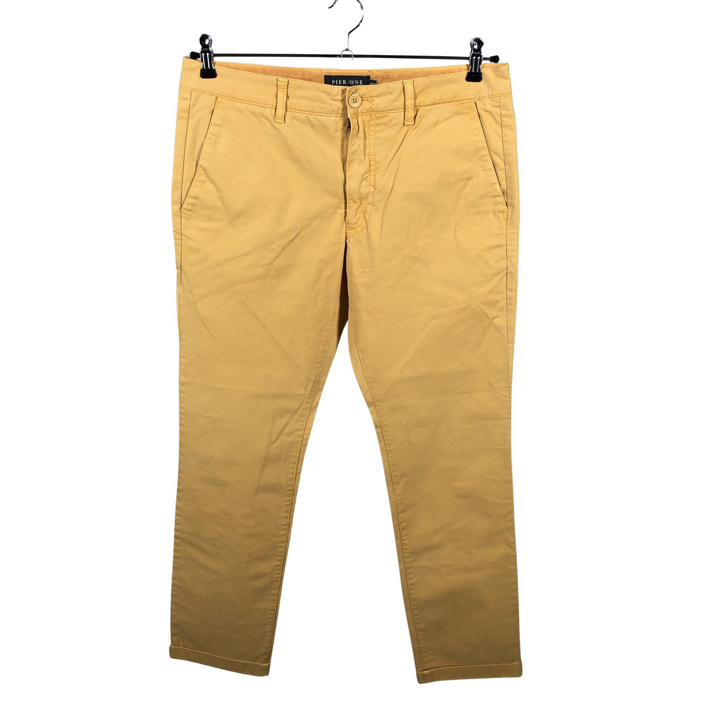 Unisex Pier One - Chino-püksid, suurus W33 - Kollane (2)