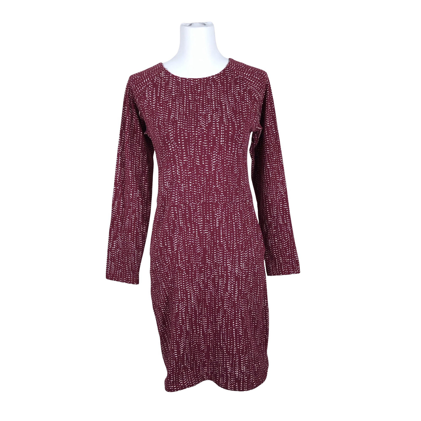 Unisex Nanso - Trikotaažist kleit, suurus 36 - Veinipunane (1)