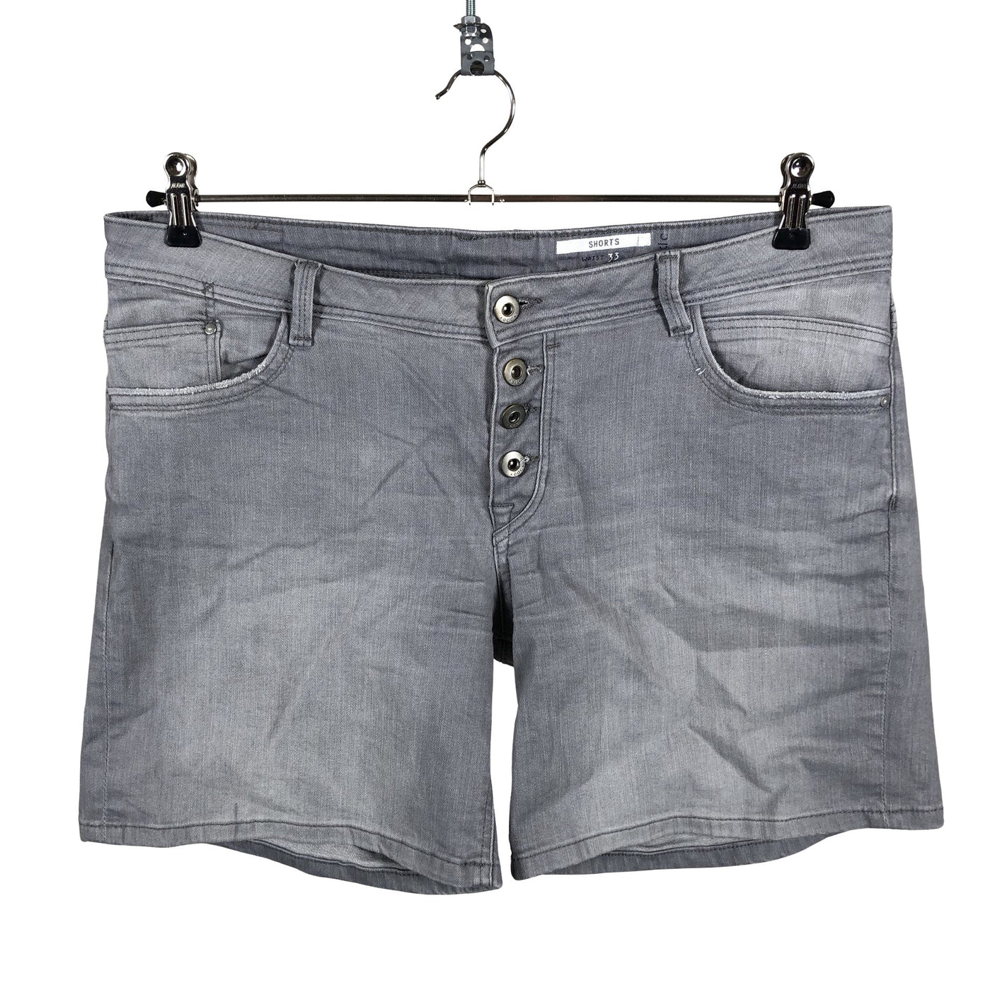 Unisex Esprit - Teksast lühikesed püksid, suurus W33 - Hall (3)