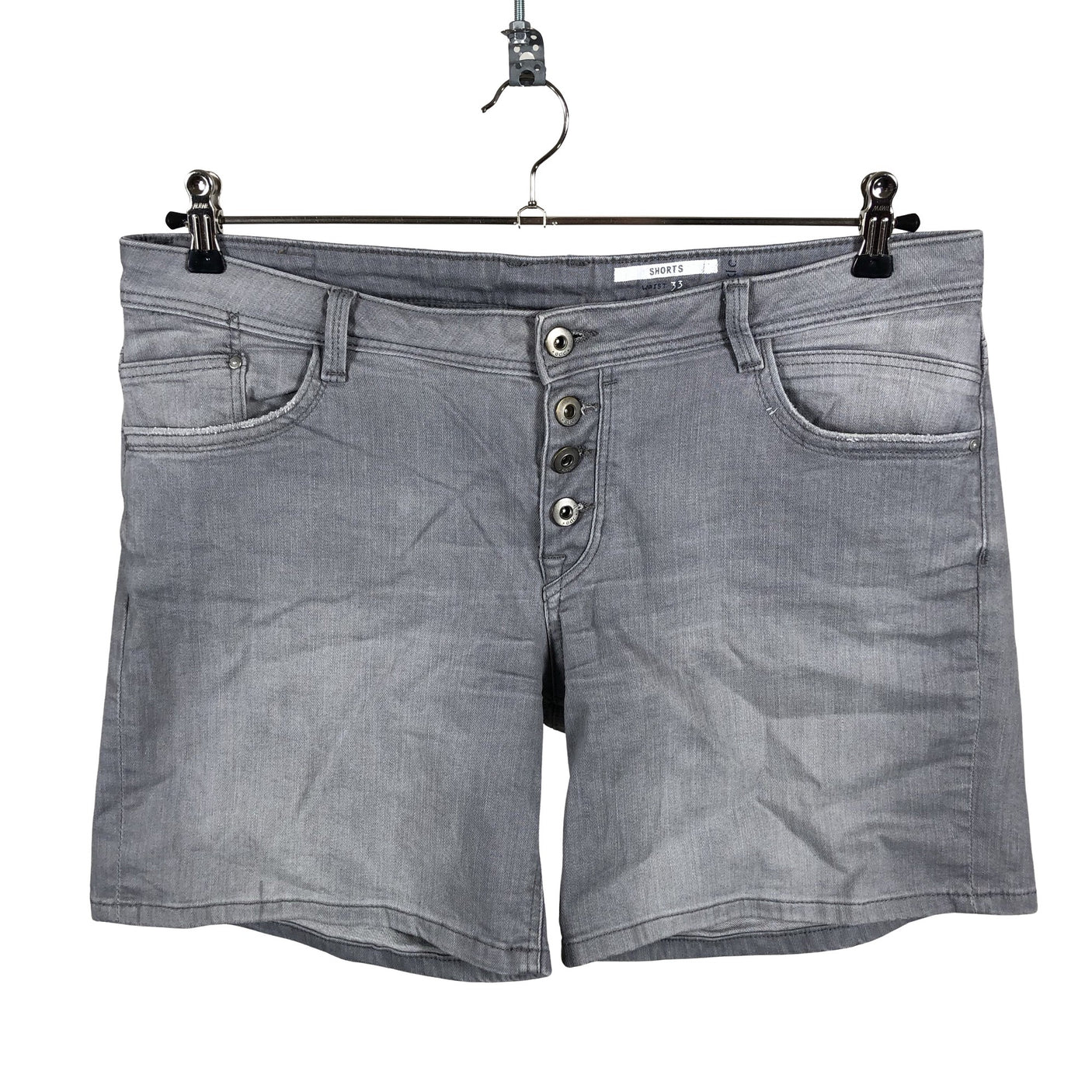 Unisex Esprit - Teksast lühikesed püksid, suurus W33 - Hall (2)