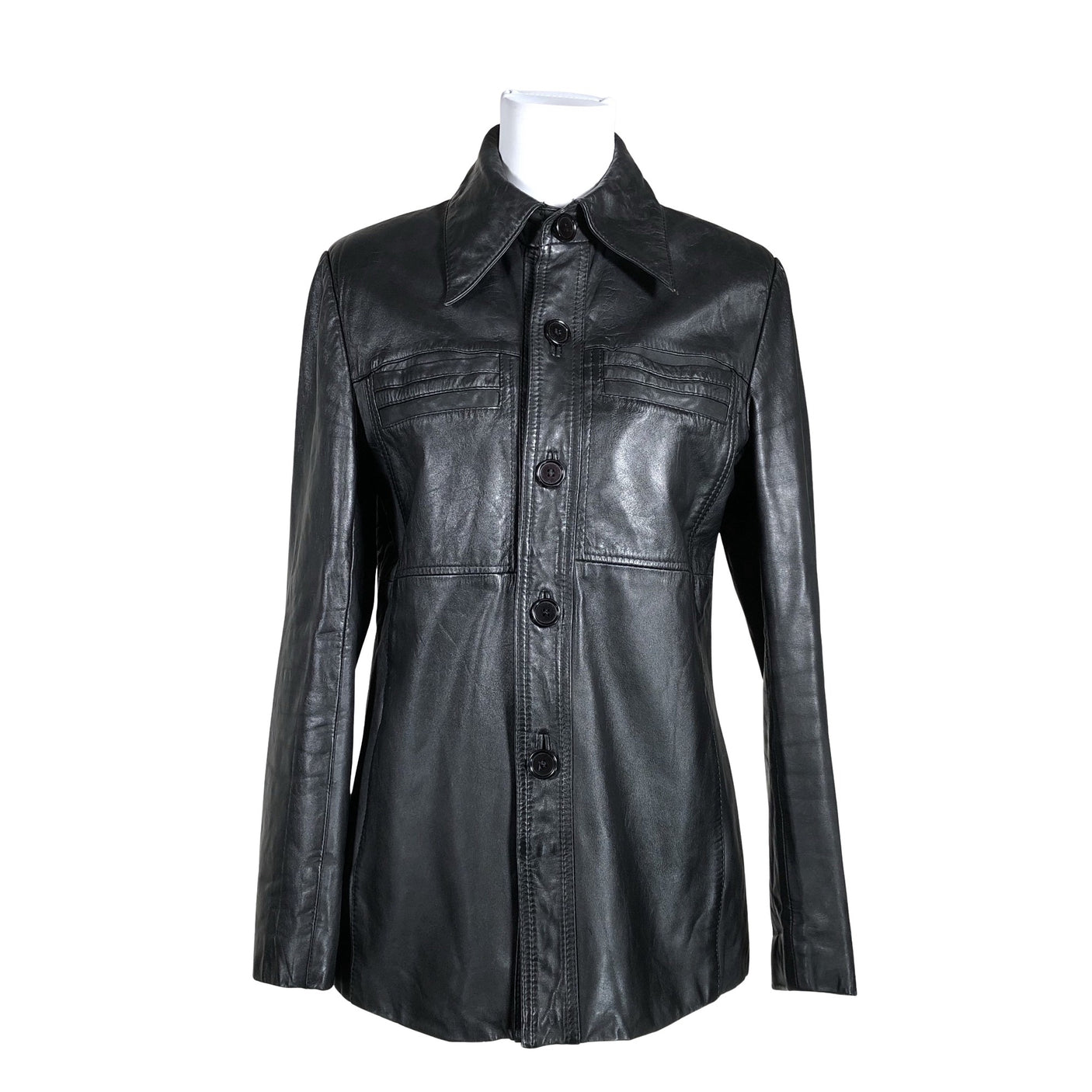 Unisex Handmade - Nahktagi, suurus 40 - Must (1)