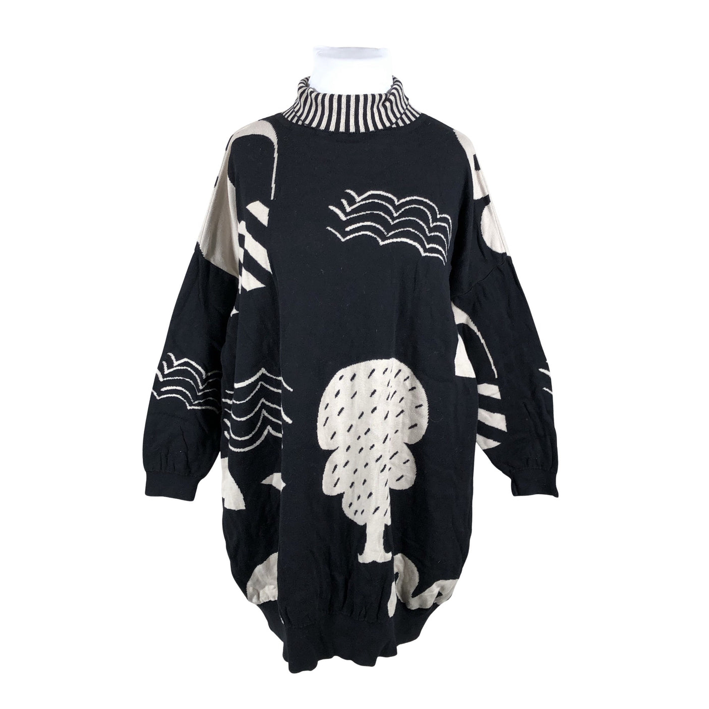 Unisex Papu - Kootud kleit, suurus 42 - Must (1)