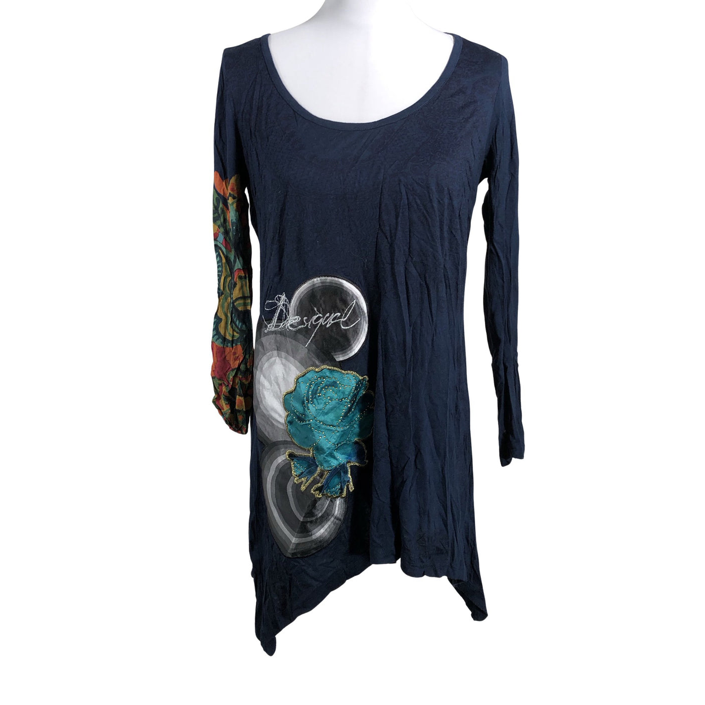 Unisex Desigual - Trikotaažist tuunika, suurus 40 - Sinine (1)
