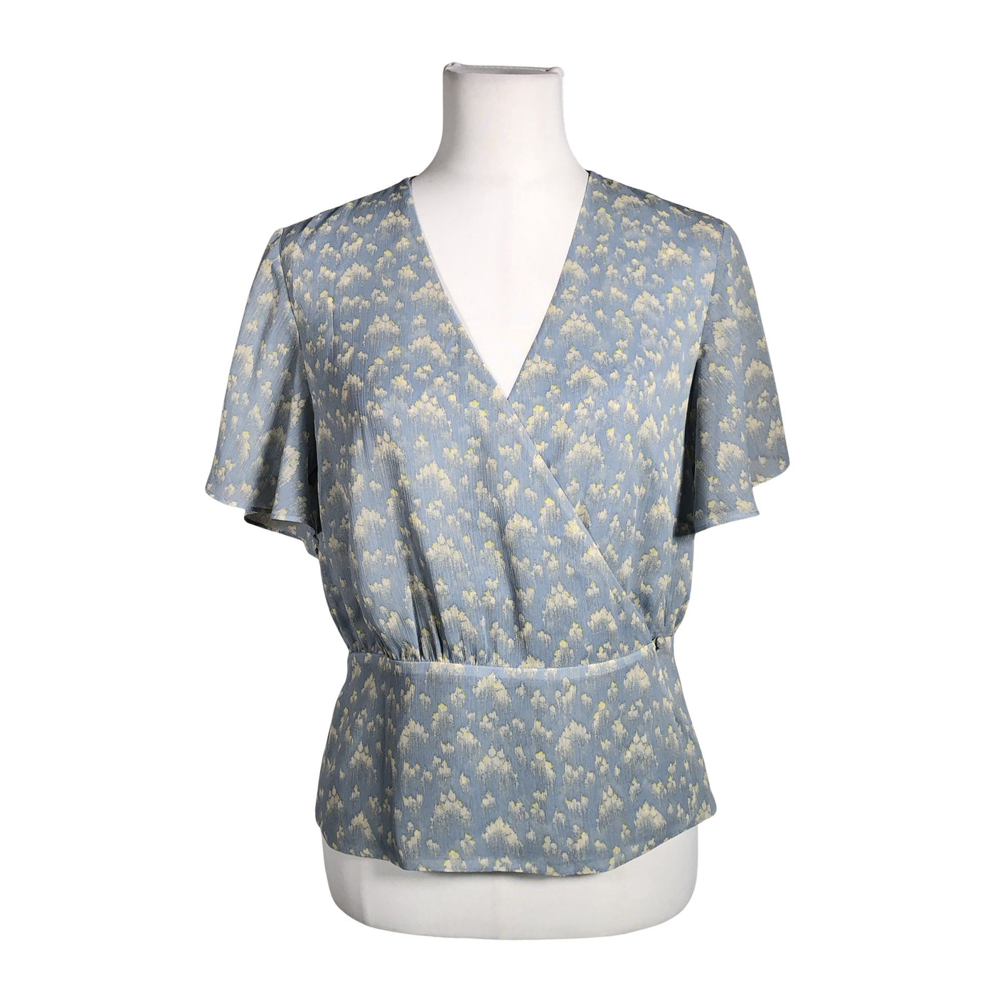 Unisex Samsoe&Samsoe - Lühikeste käistega pluus, suurus 38 - Helesinine (1)