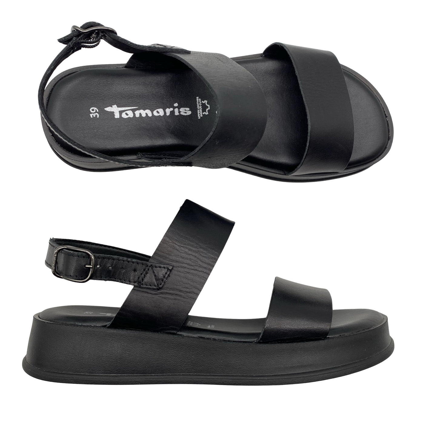 Unisex Tamaris - Rihmikud, suurus 39 - Must (1)