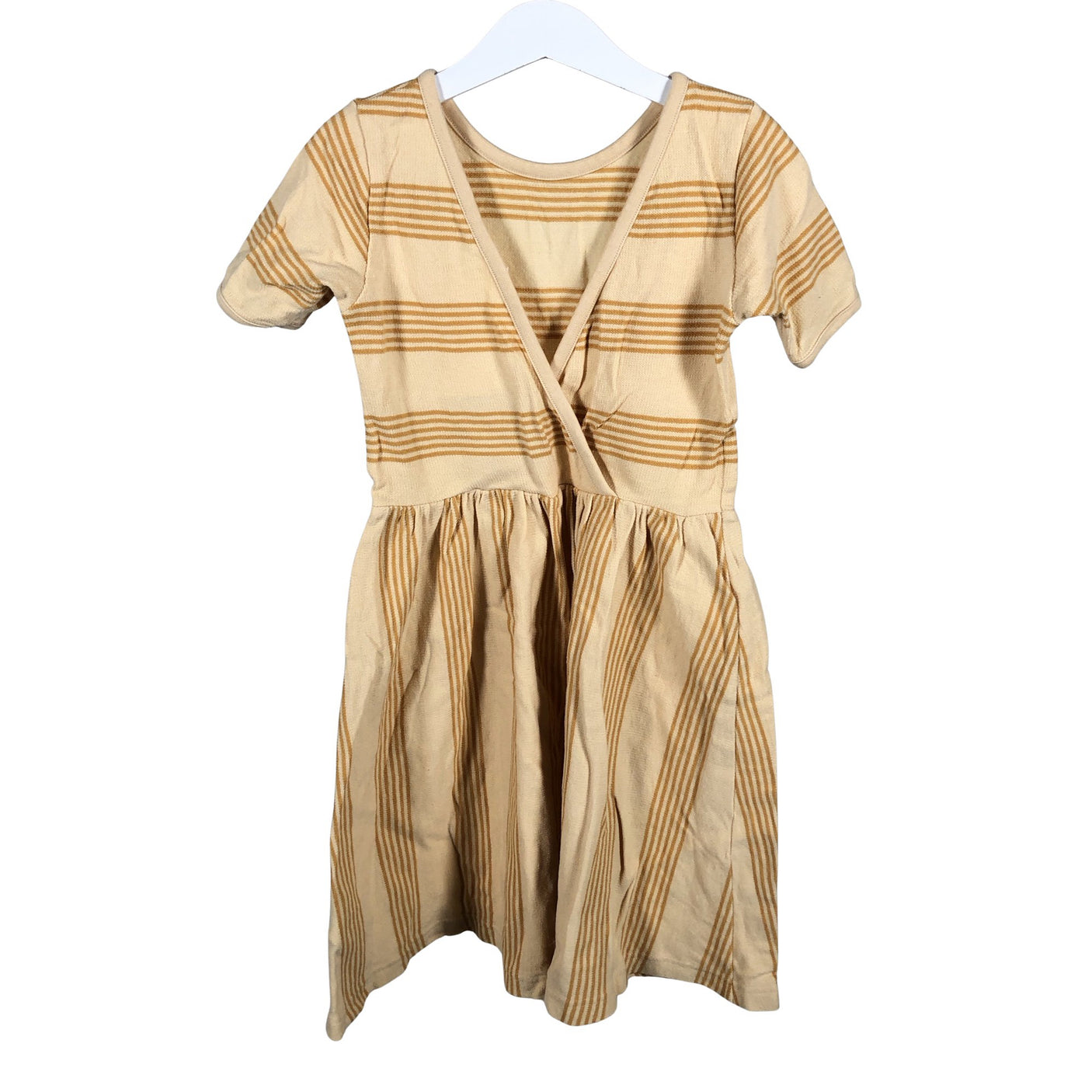 Unisex Mainio - Trikotaažist kleit, suurus 122 - 128 - Kollane (4)