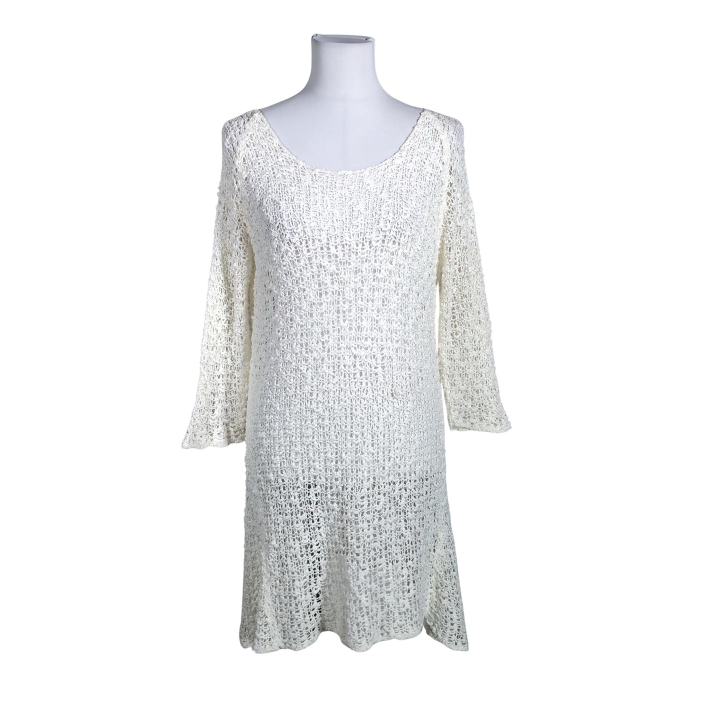Unisex Bohemiana - Kootud kleit, suurus 38 - Valge (1)